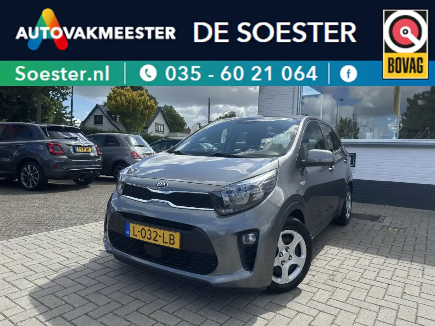 Kia Picanto 1.0|AIRCO|CRUISE CONTROL|RIJKLAAR|NIEUWE APK|12 MN Grijs - 1