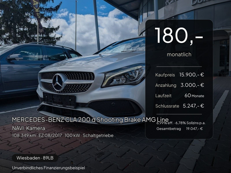 Mercedes-Benz CLA 200 CLA 200 d Shooting Brake AMG Line. NAVI. Kamera — photo 2