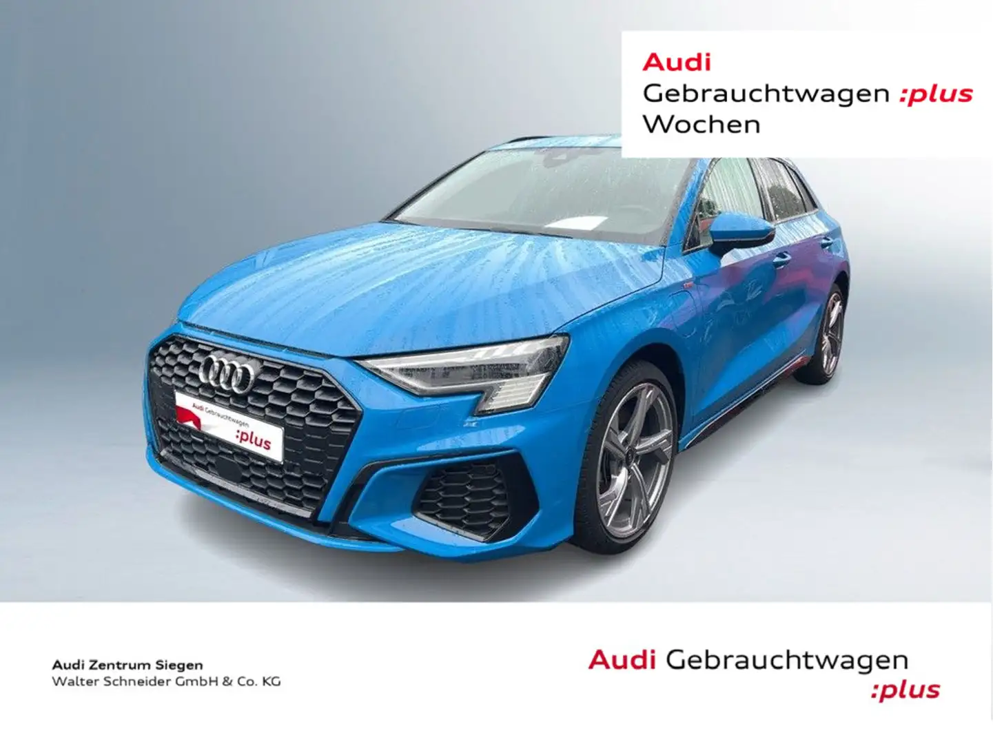 Audi A3 40 TFSI e S line Navi Matrix 18" Op Blau - 1