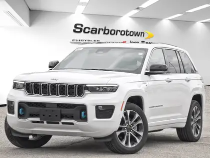 White 2023 Jeep Grand Cherokee 4xe Overland 4WD SUV / Crossover Four-Wheel Drive 8-Speed Automatic