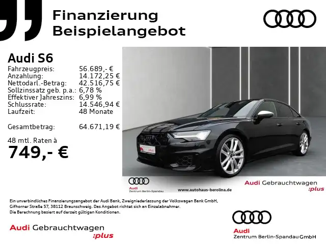 Audi S6 S6 Lim. *HD-MATRIX*StdHz*HuD*B&O*Assist+*