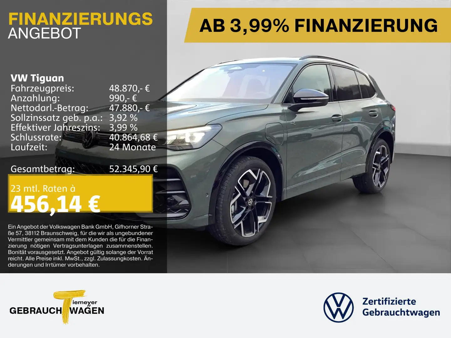 Volkswagen Tiguan 1.5 eHybrid R-LINE BLACK STYLE HARMANN LM Grün - 1