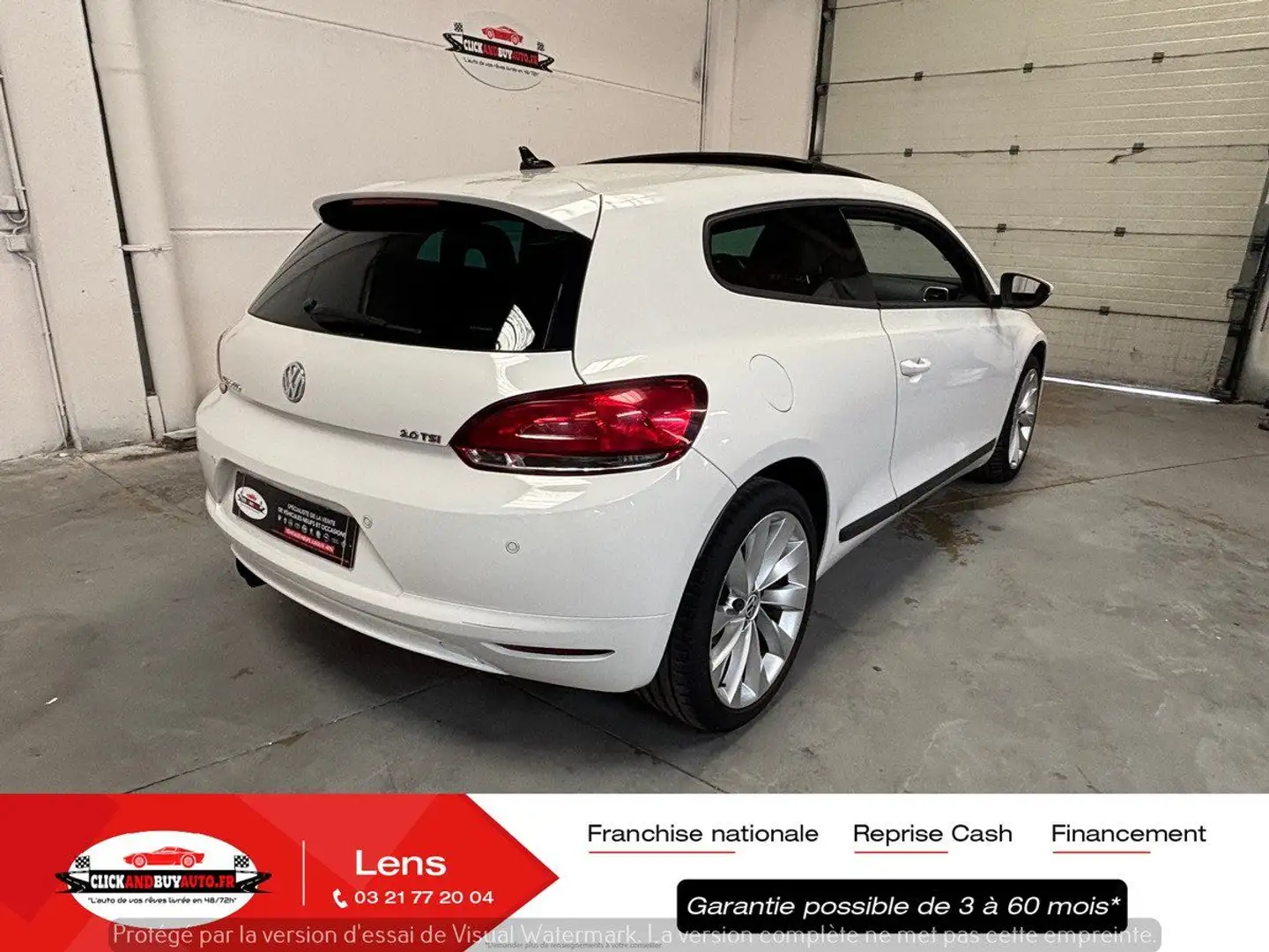 Volkswagen Scirocco 2.0 tsi 200 CV CARAT / DSG / TOIT OUVRANT / CUIR C Bianco - 2