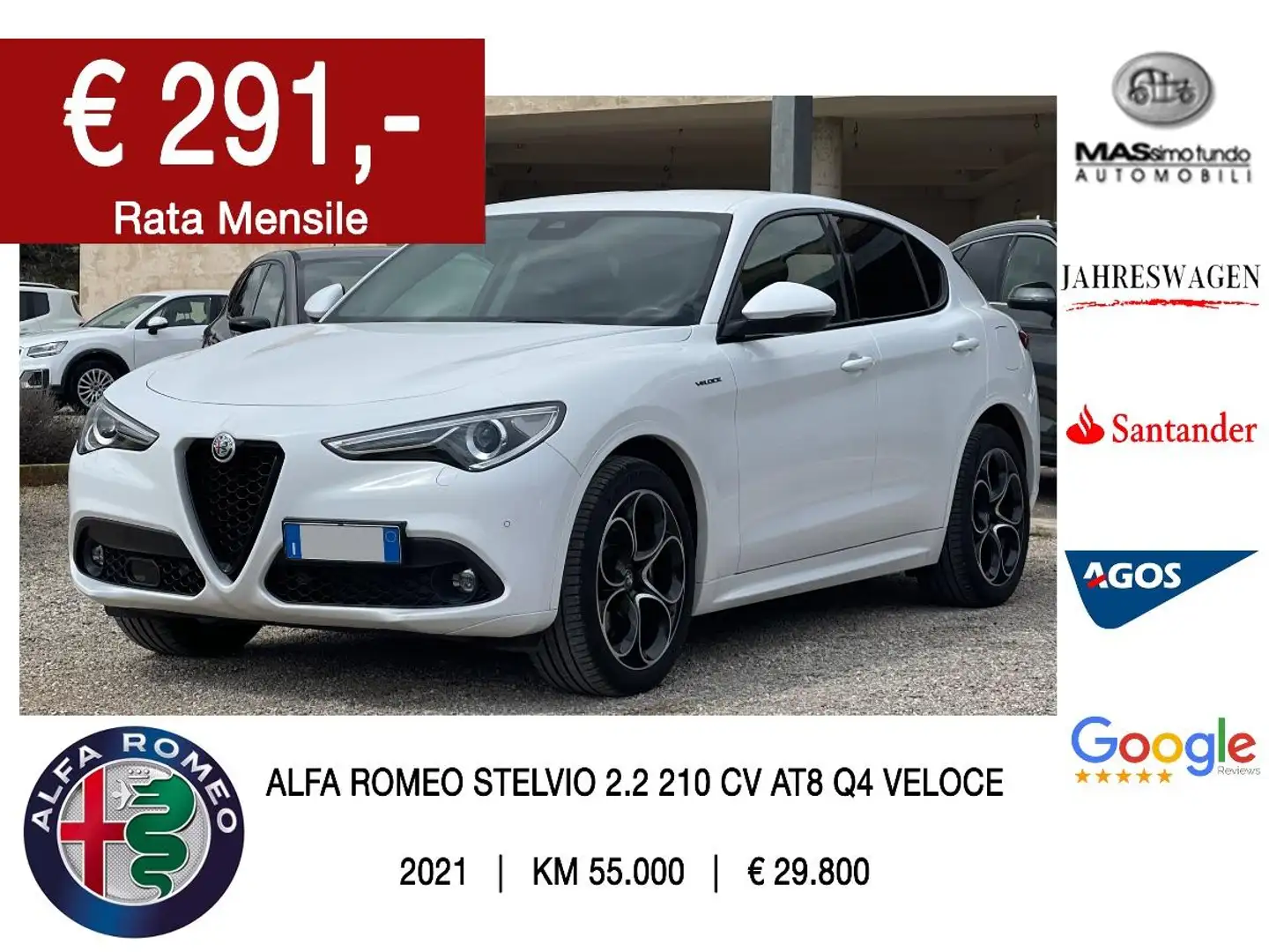 Alfa Romeo Stelvio 2.2 T.diesel 210 CV AT8 Q4 Super Blanc - 1