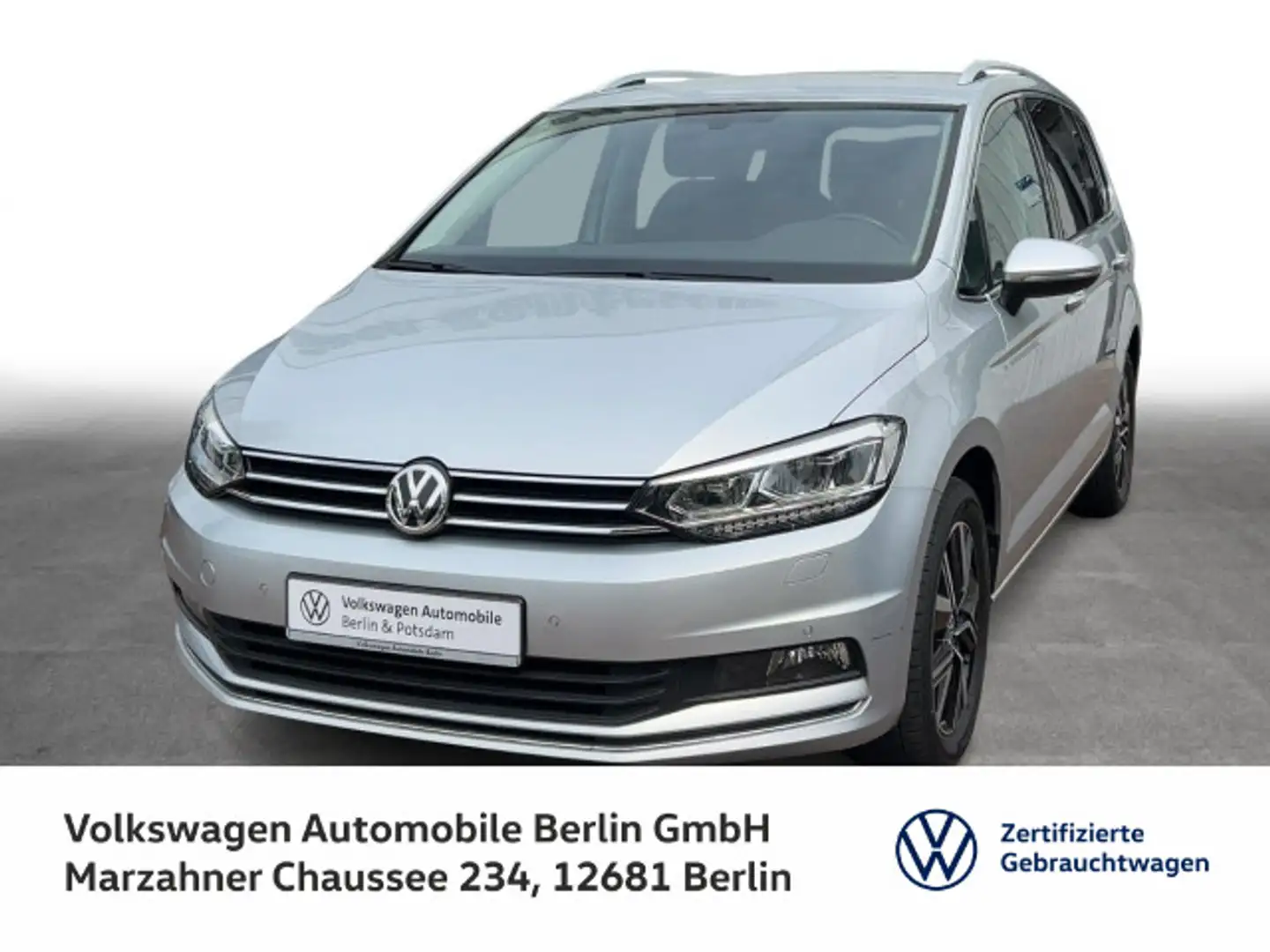 Volkswagen Touran 2.0 TDI Highline Navi LED PDC SHZ AHZV Silber - 1