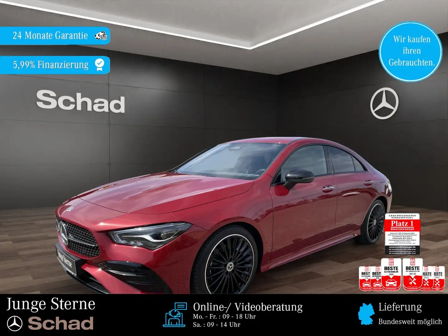 Mercedes-Benz CLA 200 CLA 200 d AMG+LED+KAM+NIGHT+AMBI+KEYLESS+ASSIST Rot - 1