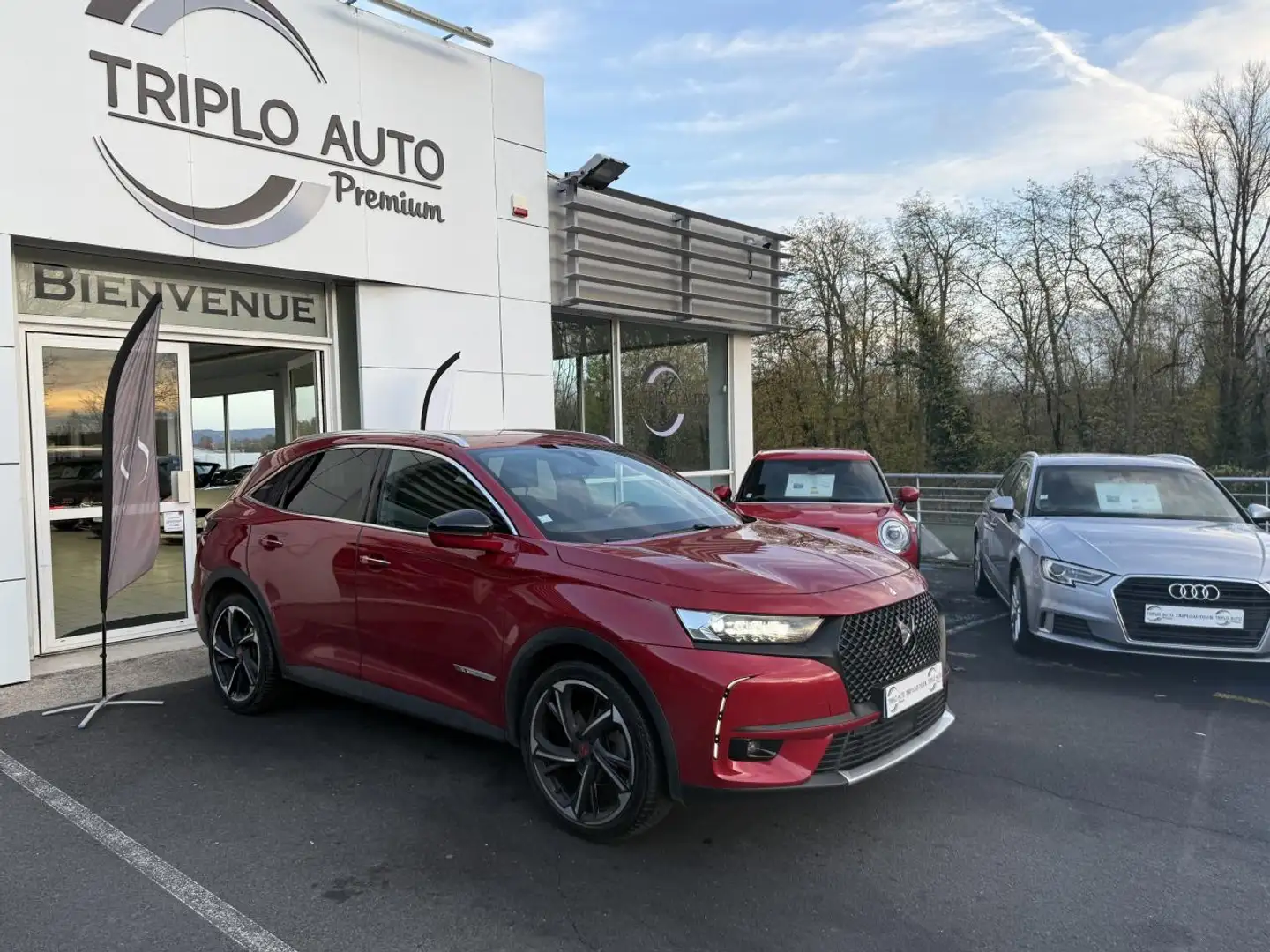 DS Automobiles DS 7 Crossback DS7 Crossback 2.0 BlueHDi - 180 - BV EAT8  Performance Line + GPS + TOIT OUVRANT + CAMERA AR Rouge - 1