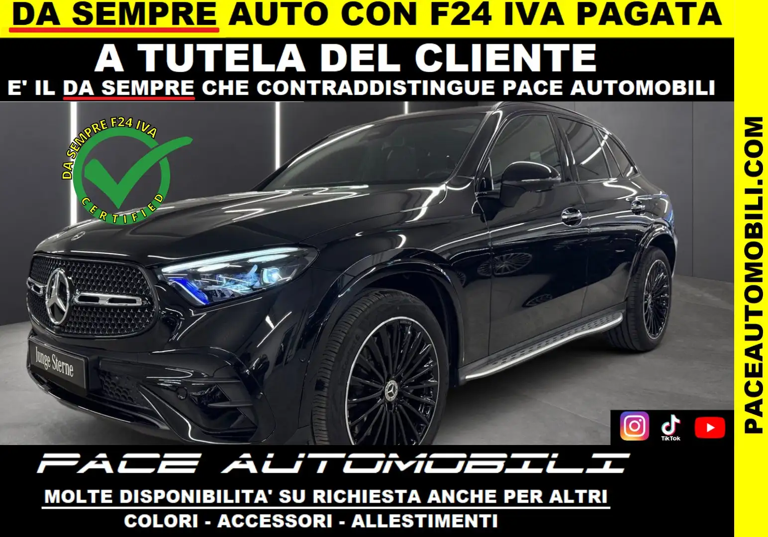 Mercedes-Benz GLC 300 4M AMG PREMIUM NIGHT BLACK PACK TETTO 20" PEDANE Nero - 1