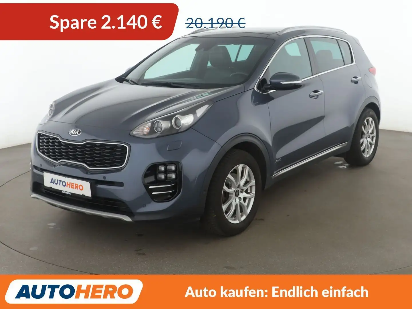 Kia Sportage 2.0 CRDi GT Line 4WD Aut.*NAVI*XENON*CAM*SPUR* Blau - 1