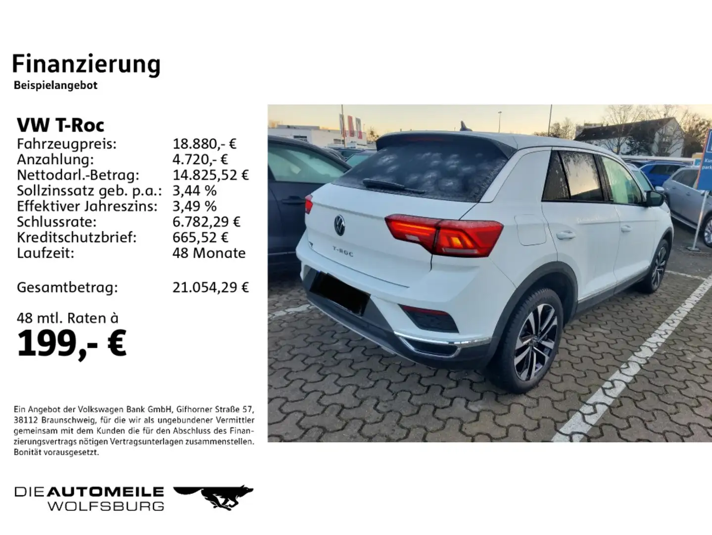 Volkswagen T-Roc 1.5 TSI United Einparkhi/Multilenk/Sitzhzg Weiß - 2