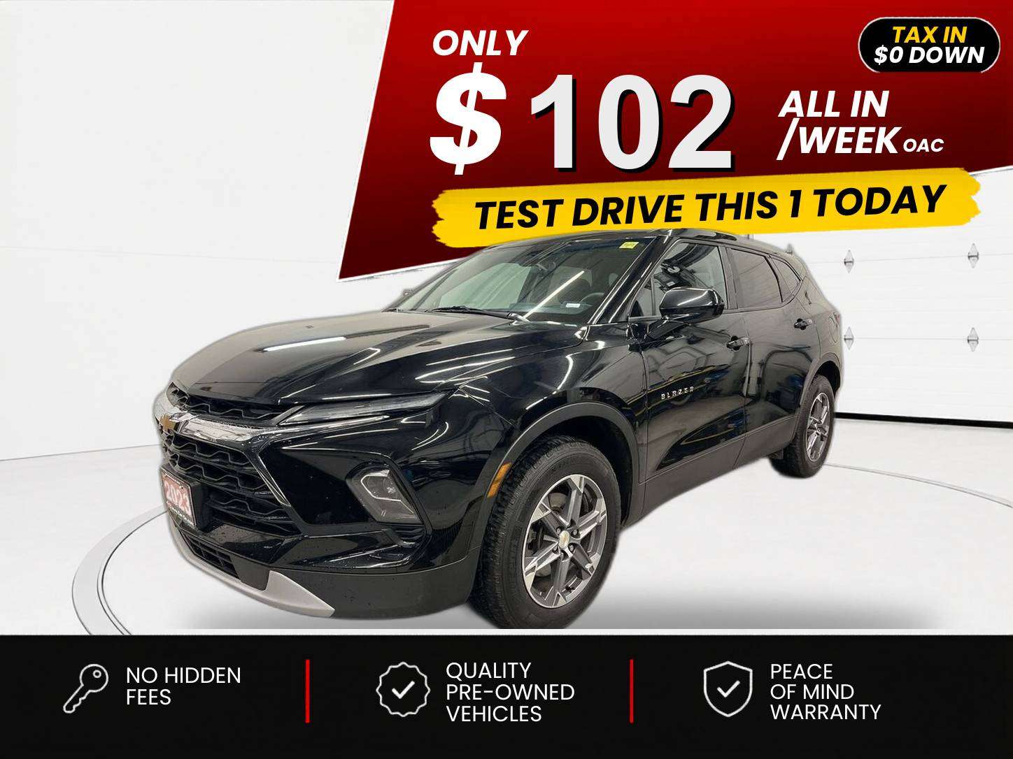 Black 2023 Chevrolet Blazer SUV / Crossover All-Wheel Drive Automatic