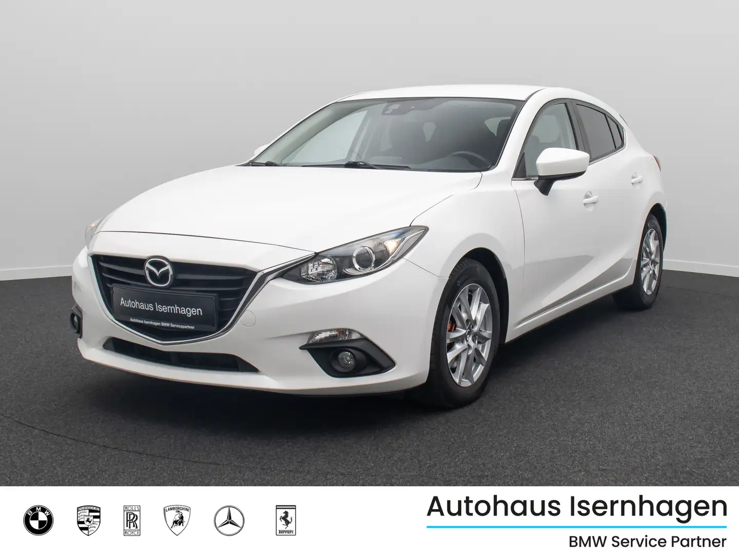 Mazda 3 Center-Line HiFi Navi Tempomat Notbrems Klima Biały - 1