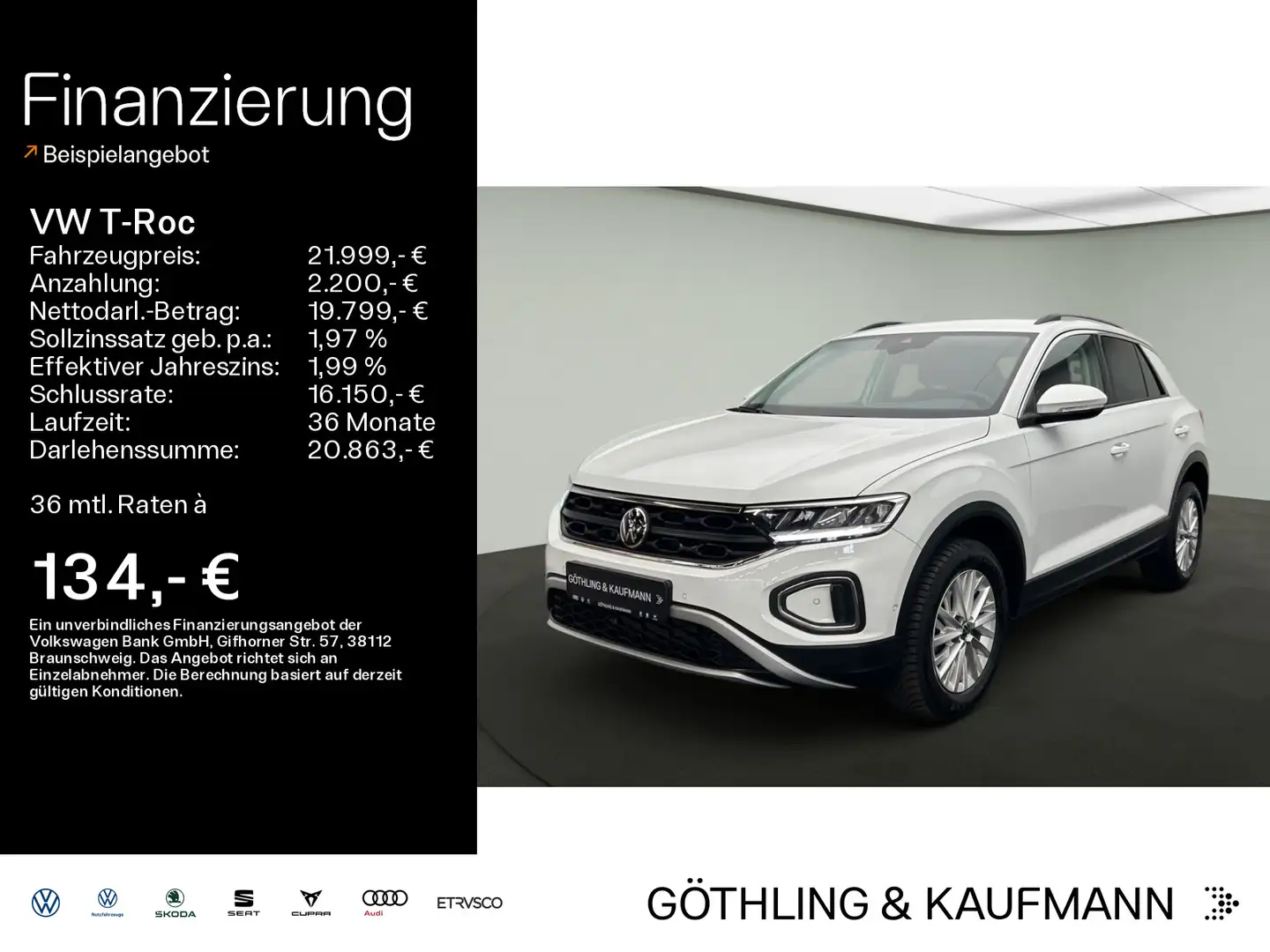 Volkswagen T-Roc 1.0 TSI LIFE*LED*DIGITAL*NAVI*PDC*SHZ*16ZO Bianco - 1
