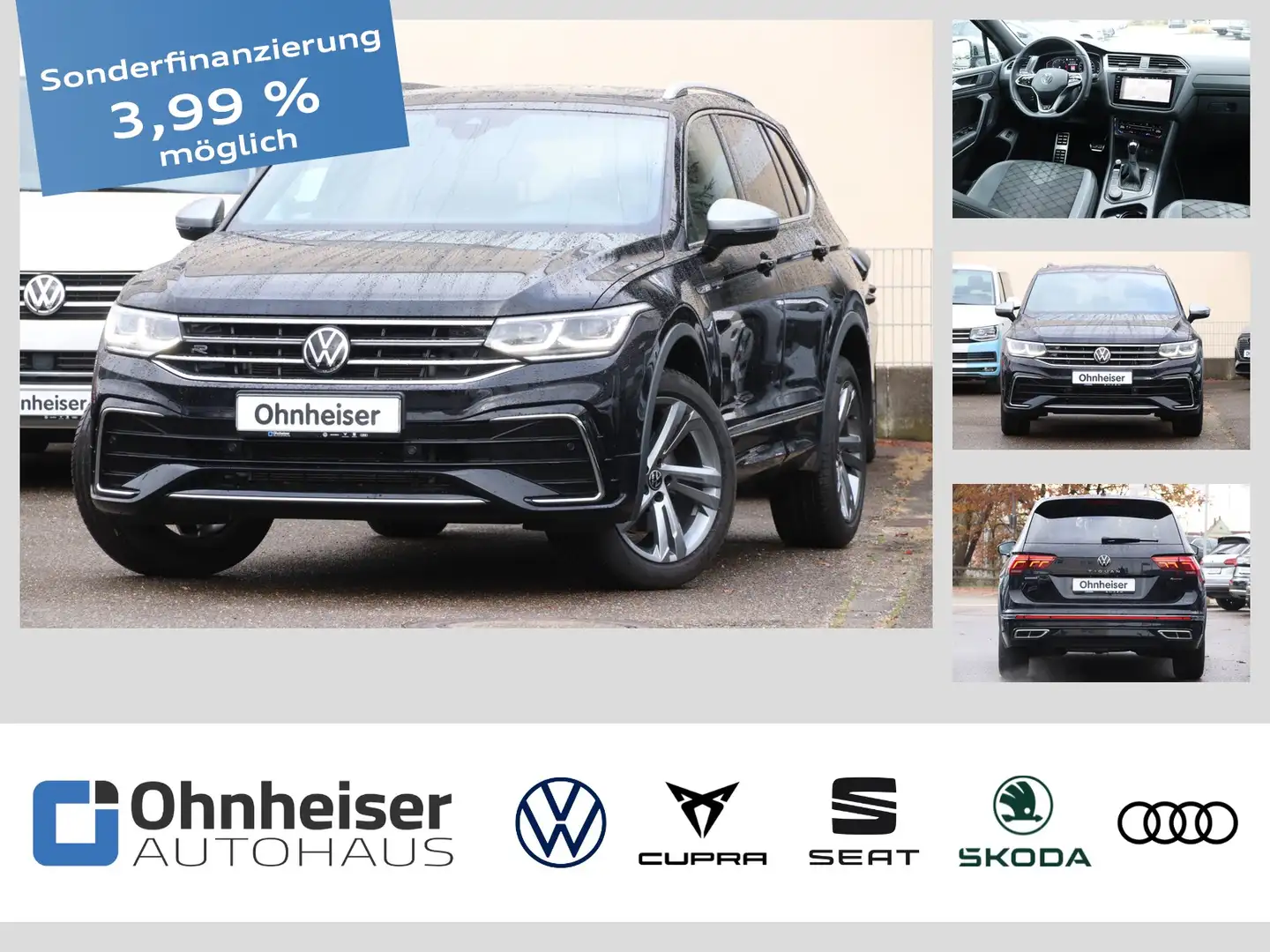 Volkswagen Tiguan Allspace 2.0 TDI DSG R-Line 4Motion PANO*St Schwarz - 1