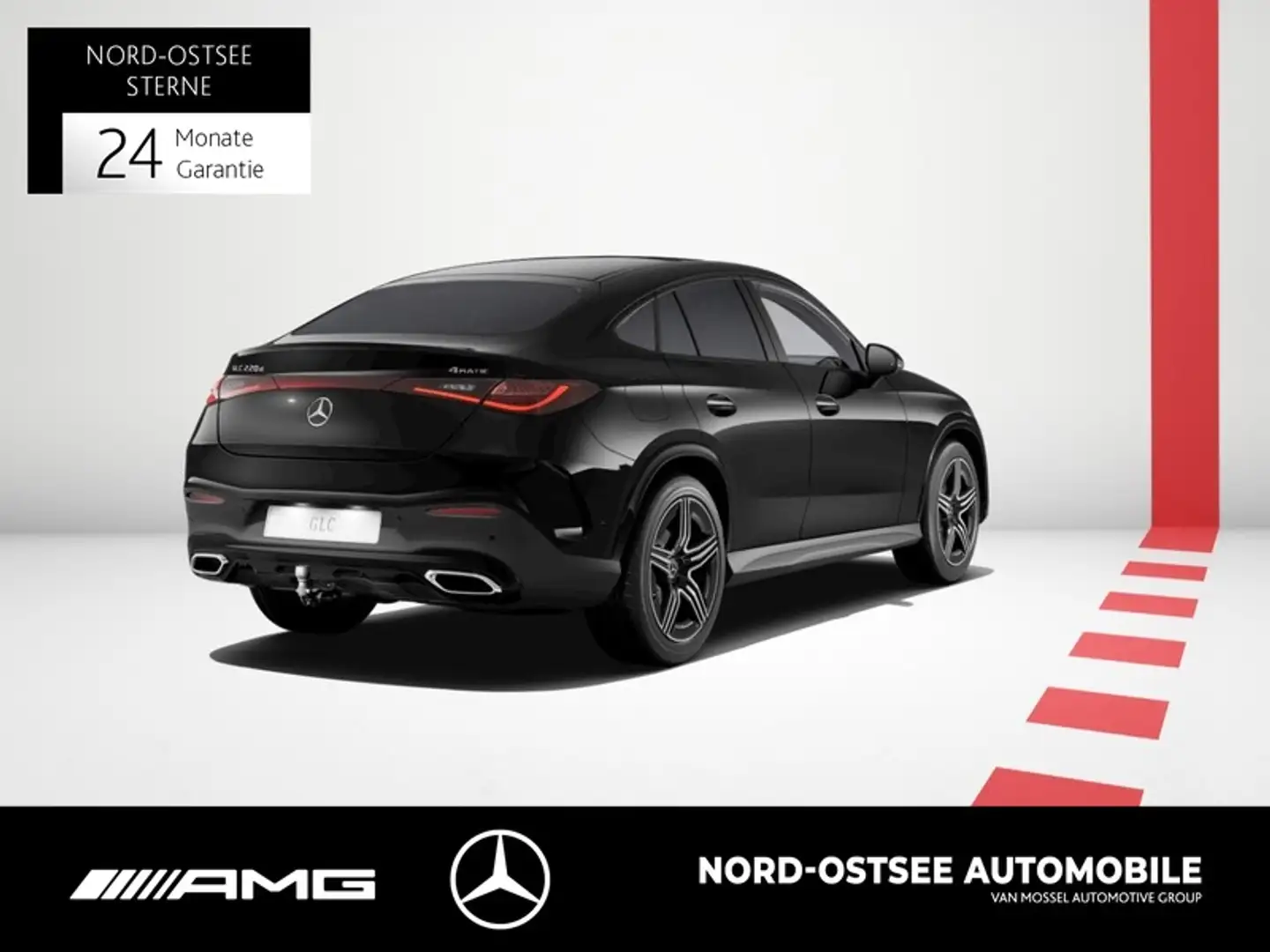 Mercedes-Benz GLC 220 d 4M COUPÈ AMG DISTRO PANO 360° SHZ AHK Schwarz - 2