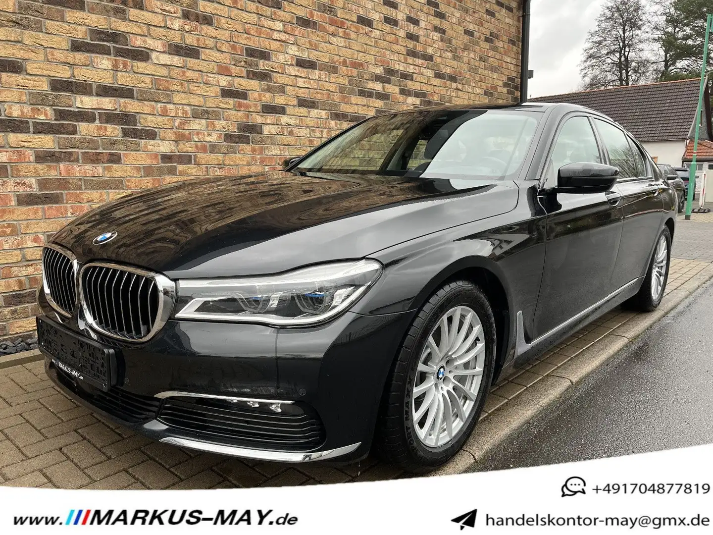 BMW 730 dA AHK Laser Leder HeadUp Komfortsitze ACC Noir - 1