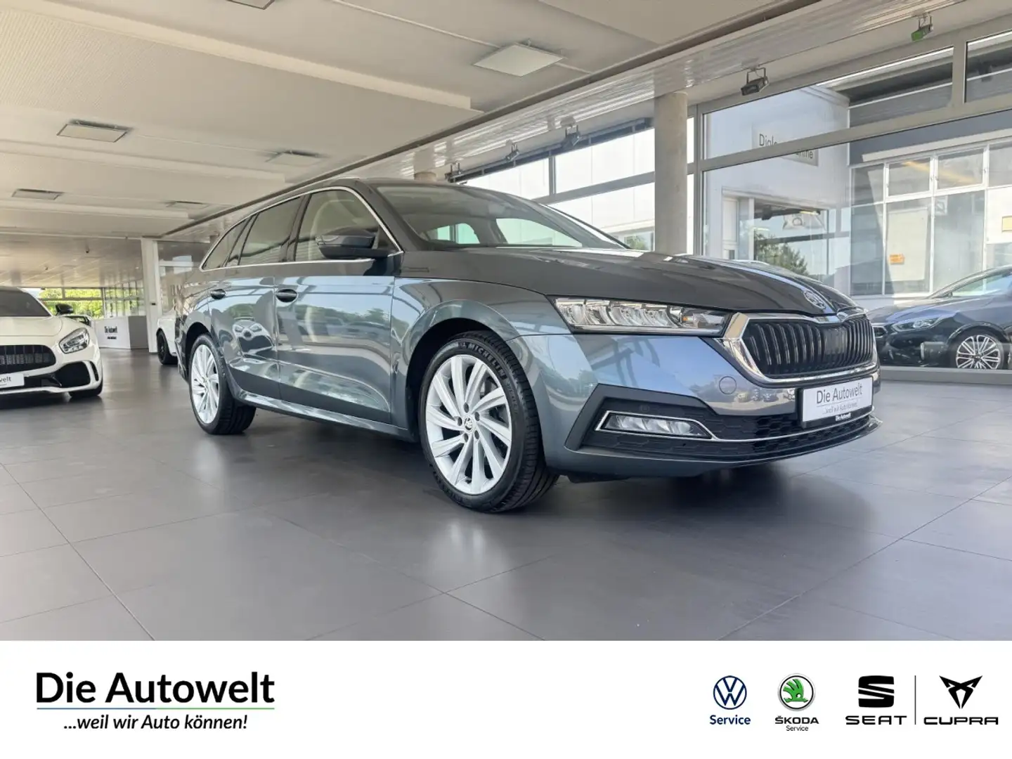 Skoda Octavia Combi 2.0 TDI DSG NAVI LED AHK PANO CANTON Grigio - 1