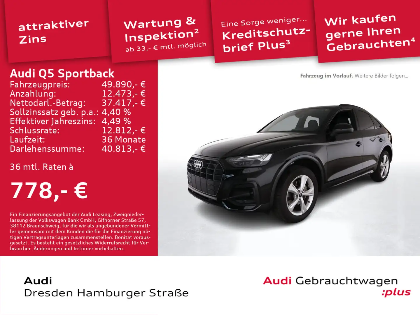 Audi Q5 40 TFSI advanced quattro Pano AHZV Schwarz - 1