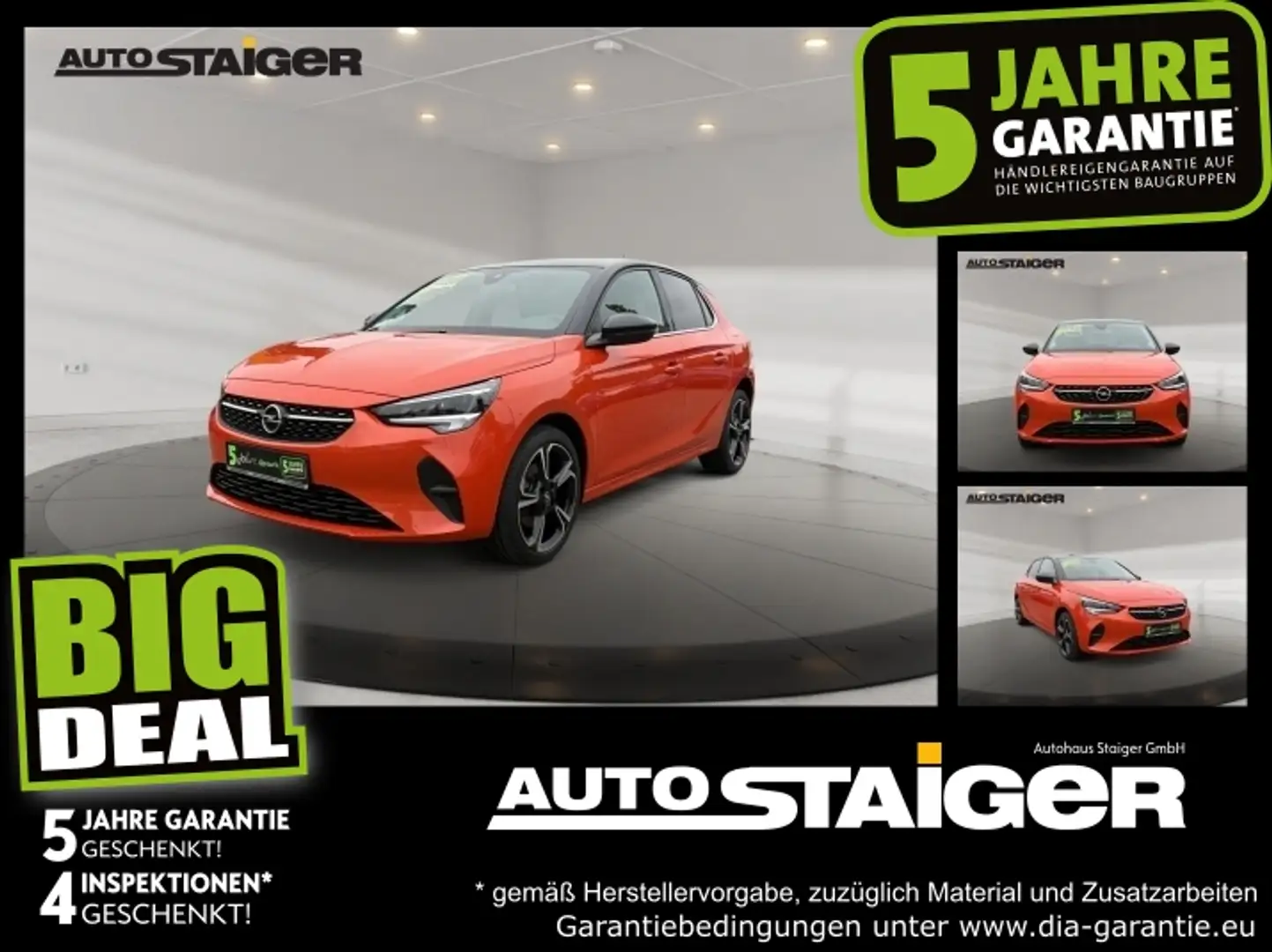 Opel Corsa F 1.2 Turbo Elegance LED+SHZ+Fernlichtass. Orange - 1