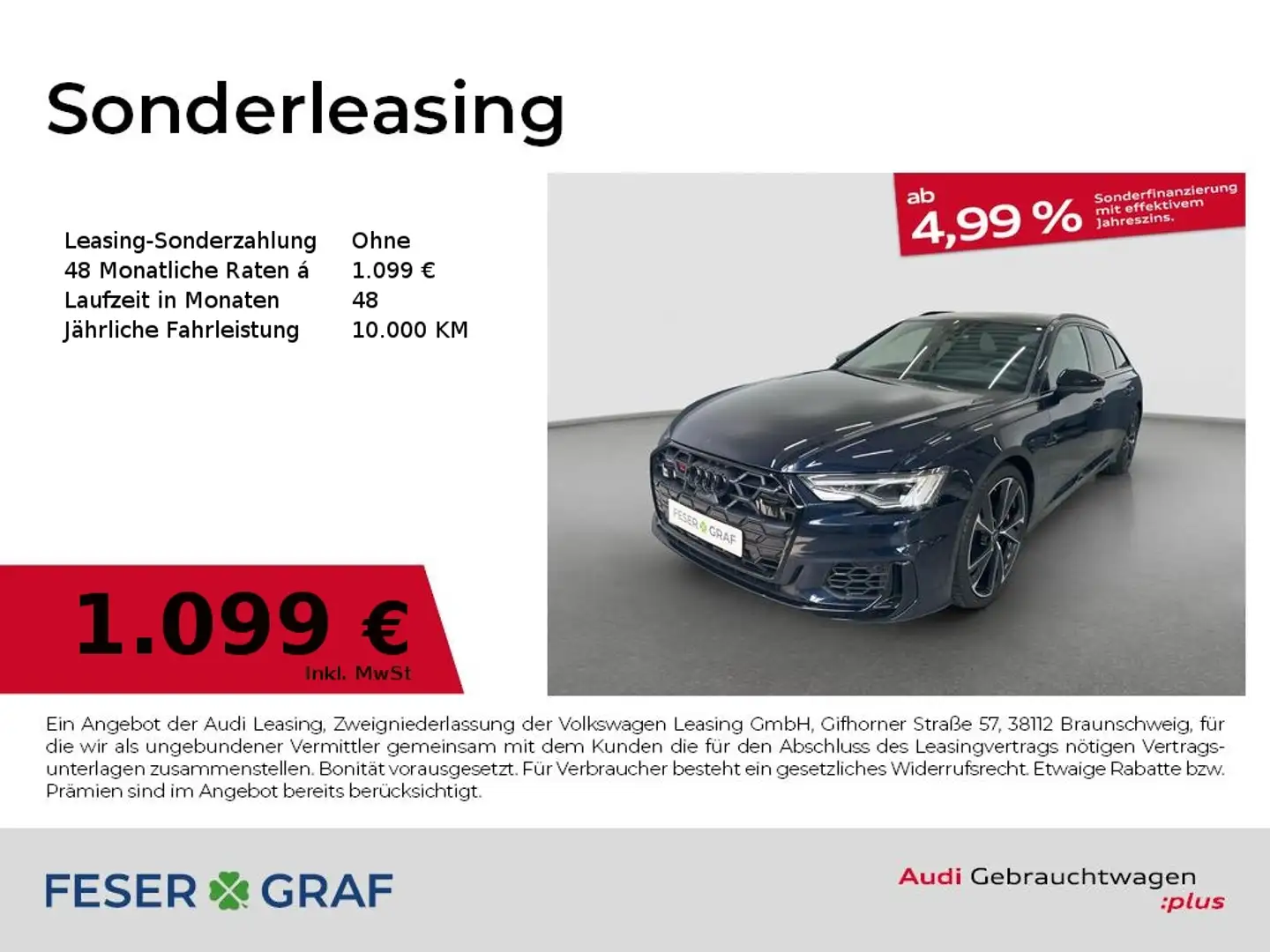 Audi S6 Avant TDI Matrix Navi Pano AHK Sthzg Blau - 1