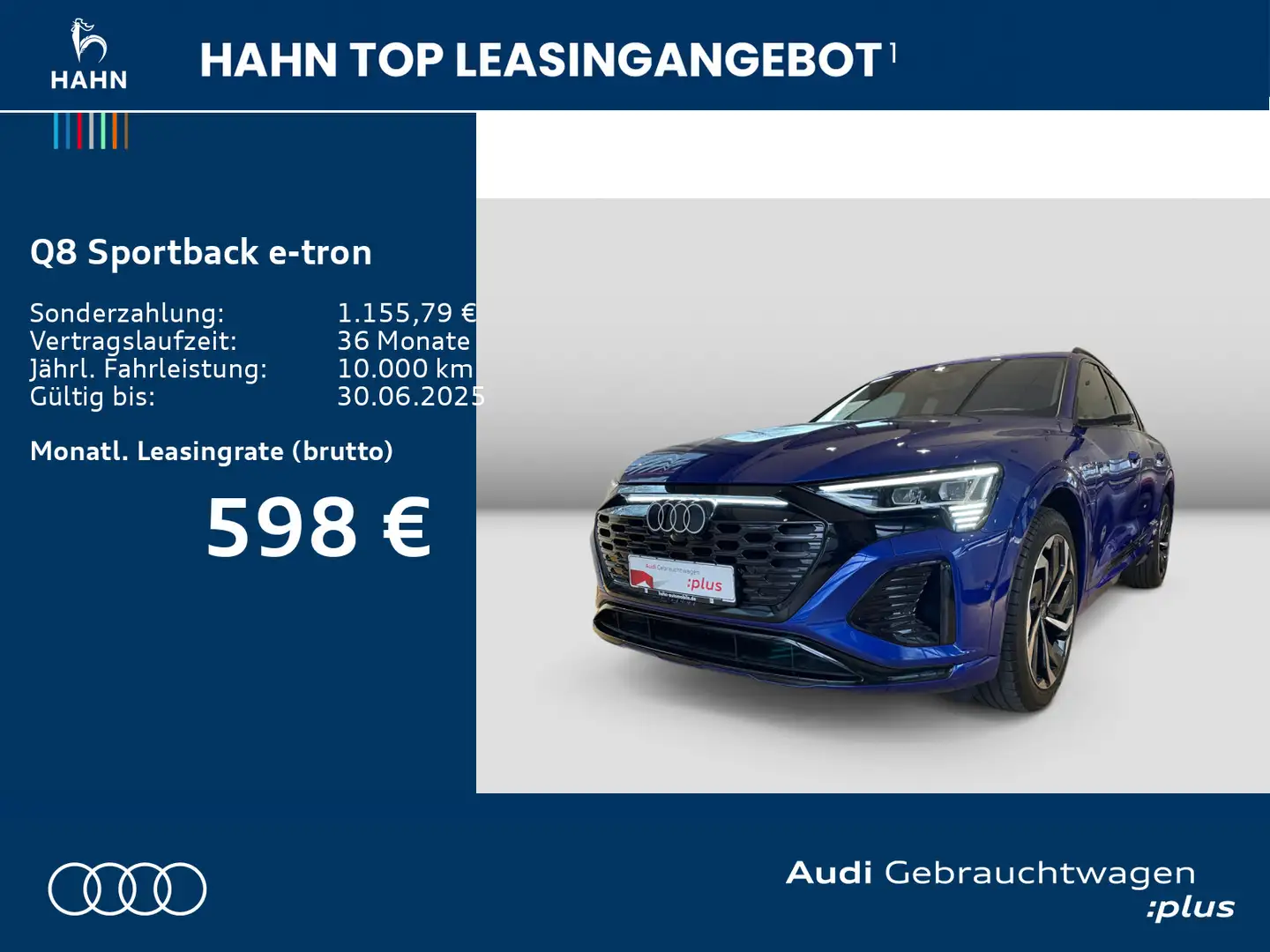 Audi Q8 e-tron 55 quattro S-line Matrix HUD Azul - 2
