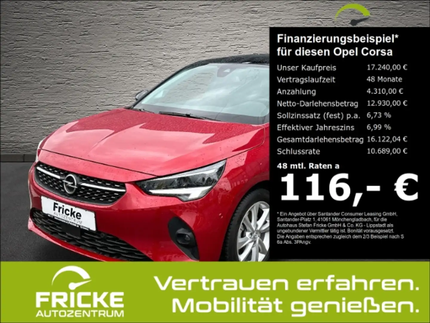 Opel Corsa Elegance+Sitz&Lenkradheiz.+Rückfahrkam. Rot - 1