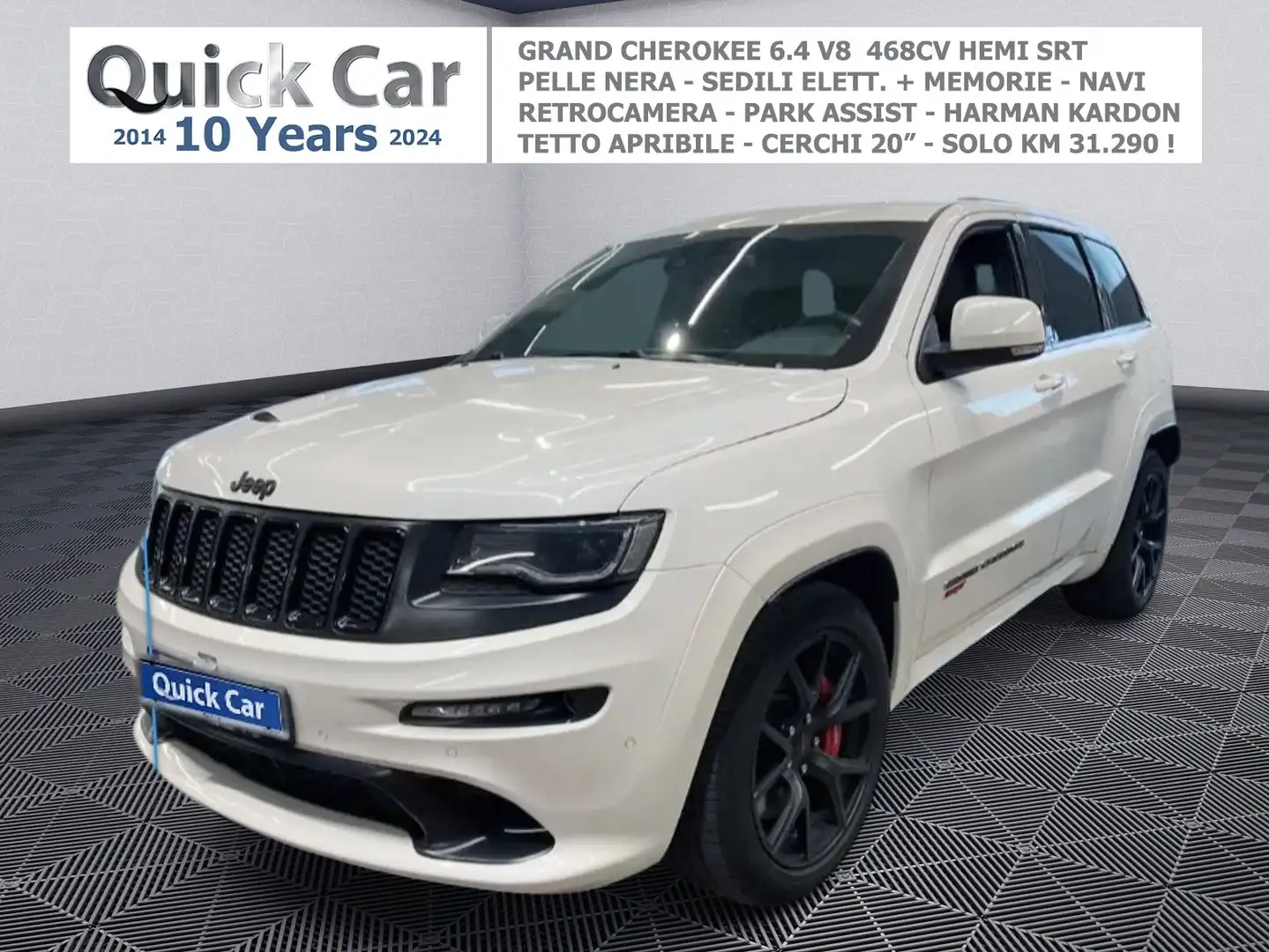 Jeep Grand Cherokee 6.4 hemi SRT KM 31.290 CERTIFICATI SERVICE JEEP ! Weiß - 1