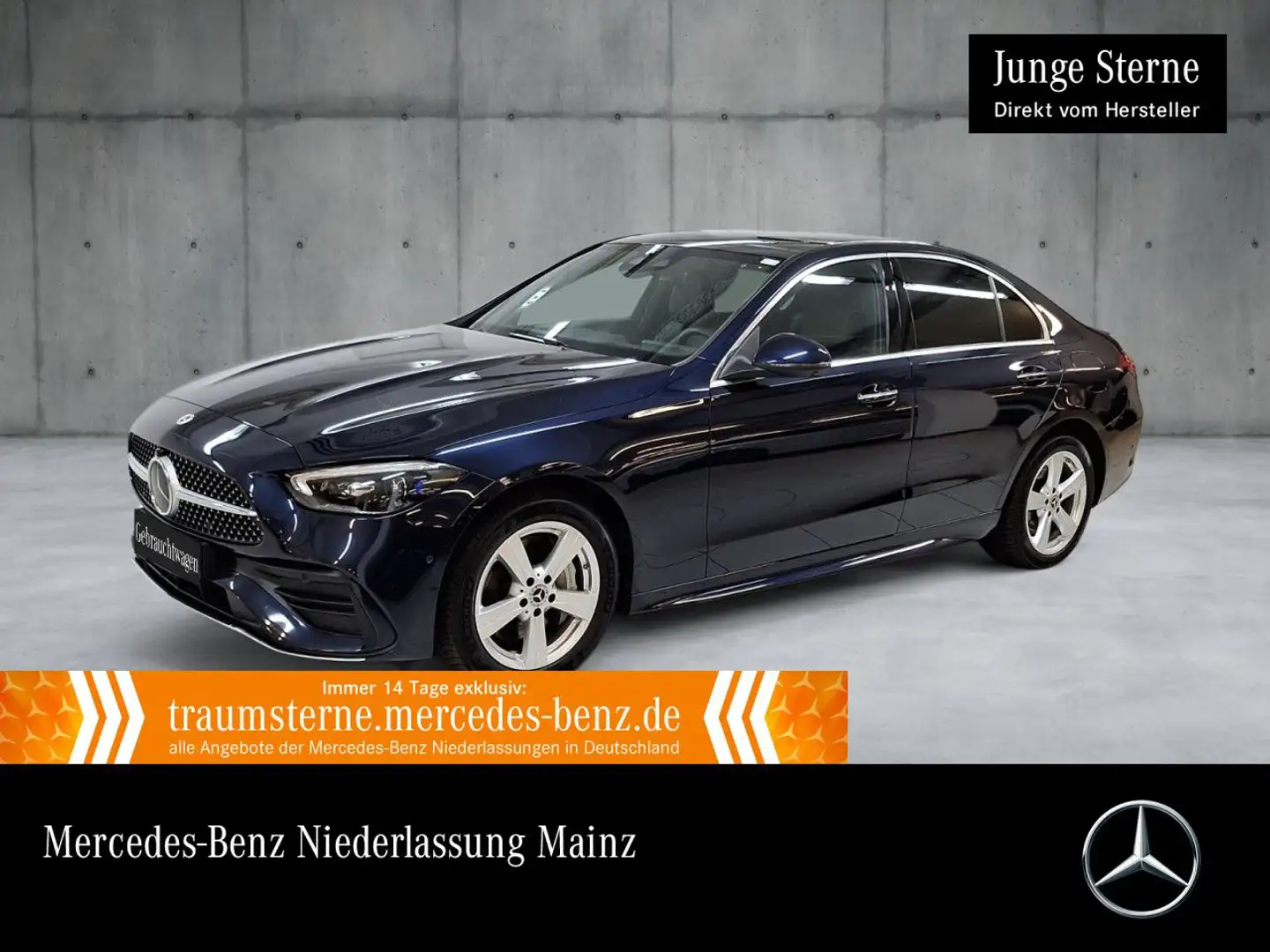 Mercedes-Benz C 300 e AMG+PANO+360+KEYLESS+9G Blau - 1