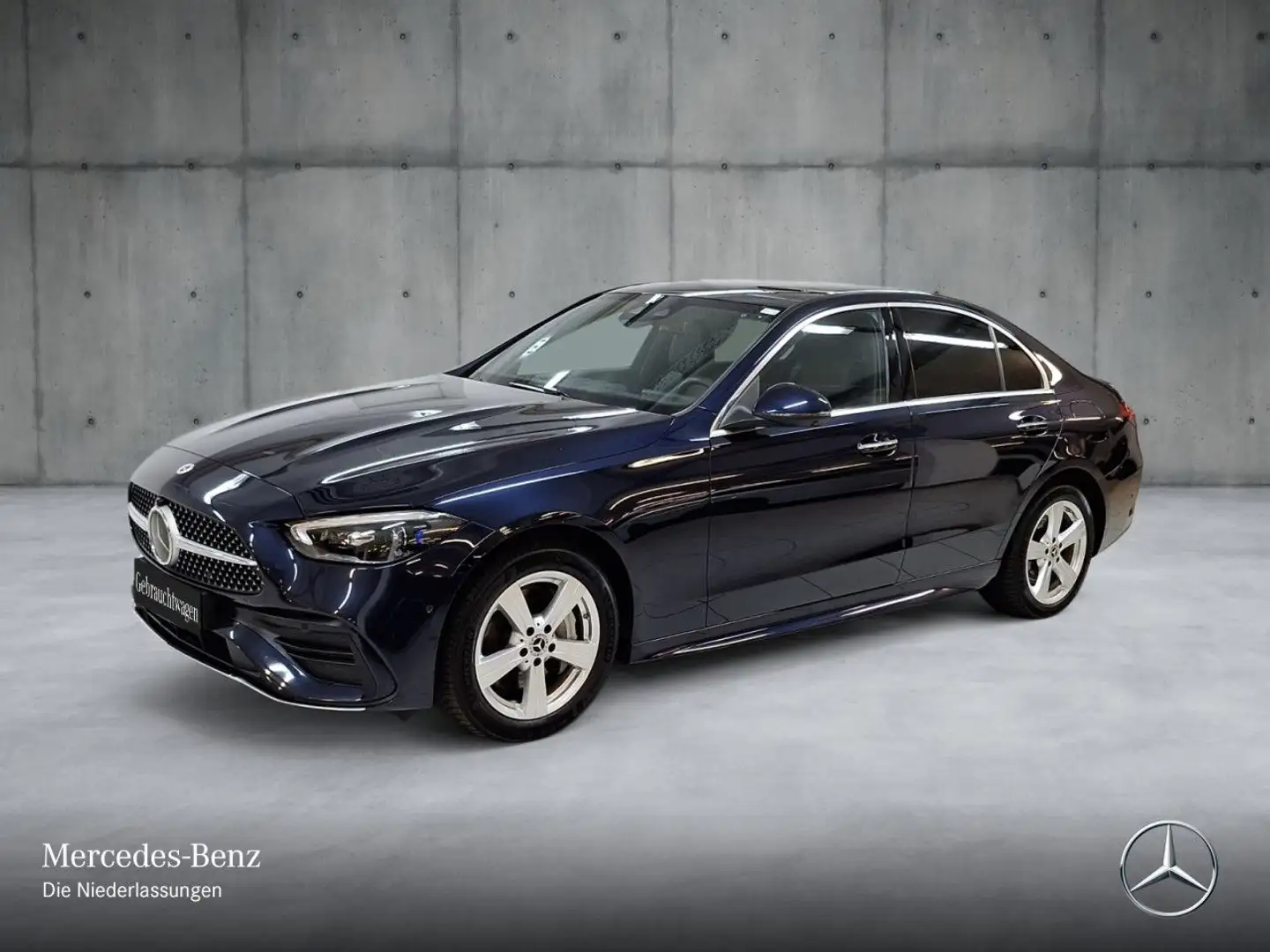 Mercedes-Benz C 300 e AMG+PANO+360+KEYLESS+9G Blau - 2