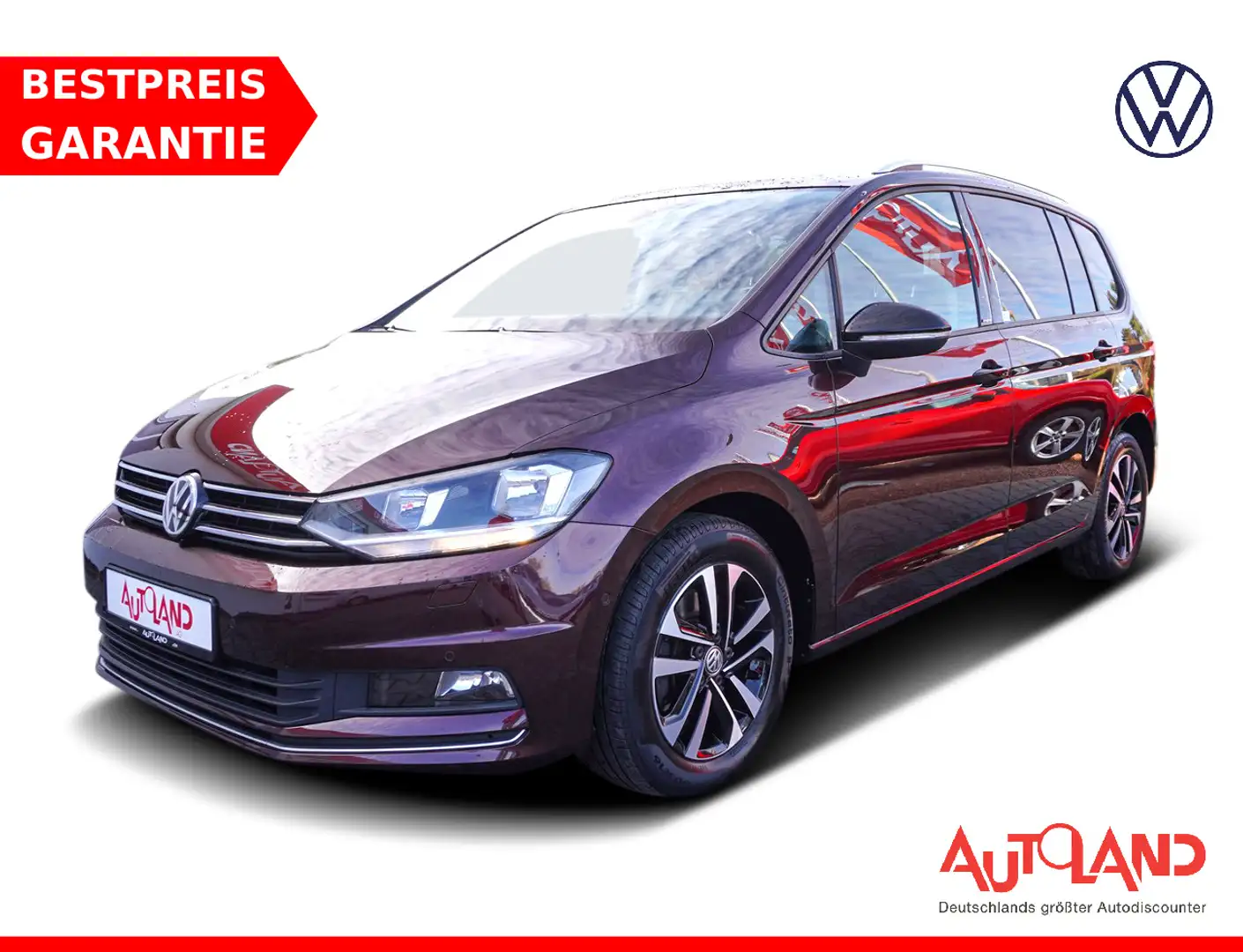 Volkswagen Touran 1.6 TDI IQ.DRIVE 7-Sitzer Panorama AHK Violett - 1