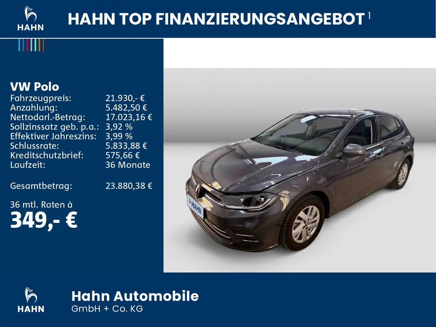 Volkswagen Polo 1.0TSI DSG Style ACC AHK Matrix Navi PDC Grau - 2