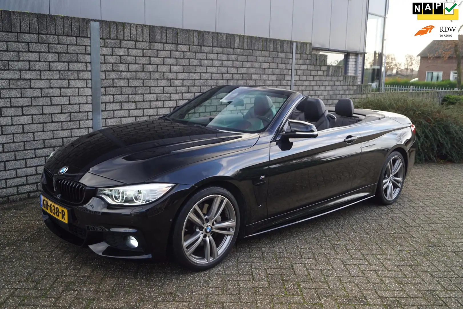 BMW 435 4-serie Cabrio 435i High Executive M Sport Autom L Zwart - 1