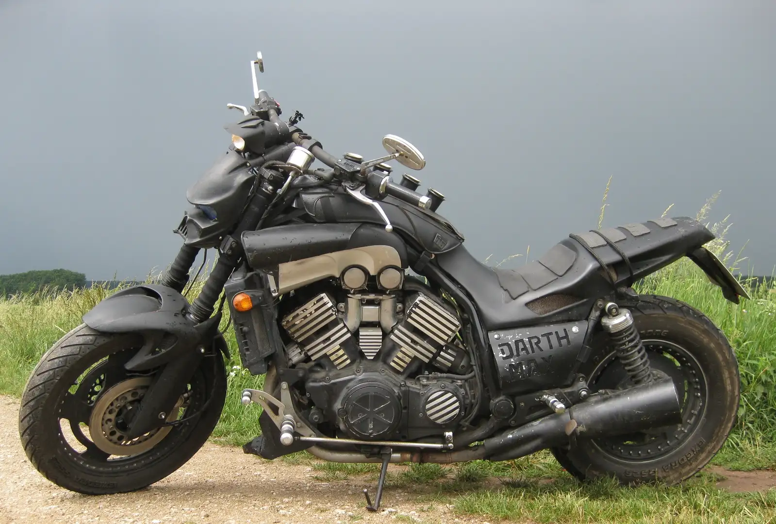 Yamaha Vmax UMBAU DARTHMAX, Airride, Furßrasten, Felgen ... Negru - 1