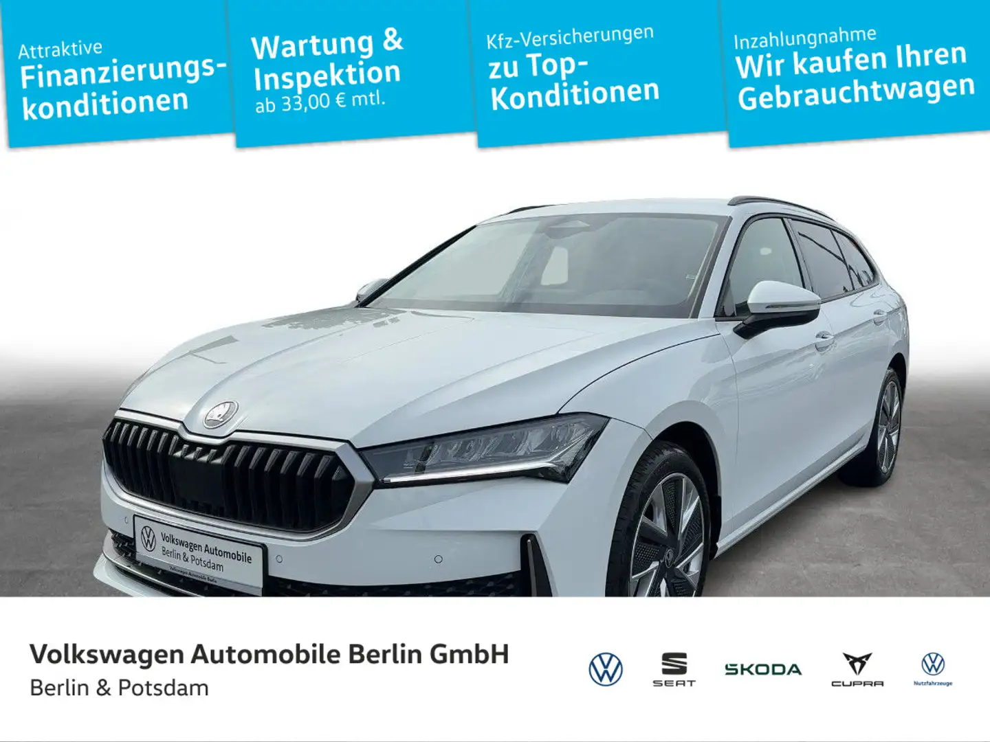 Skoda Superb Combi 1.5TSI DSG Selection NAVI LED KAMER Blanc - 1