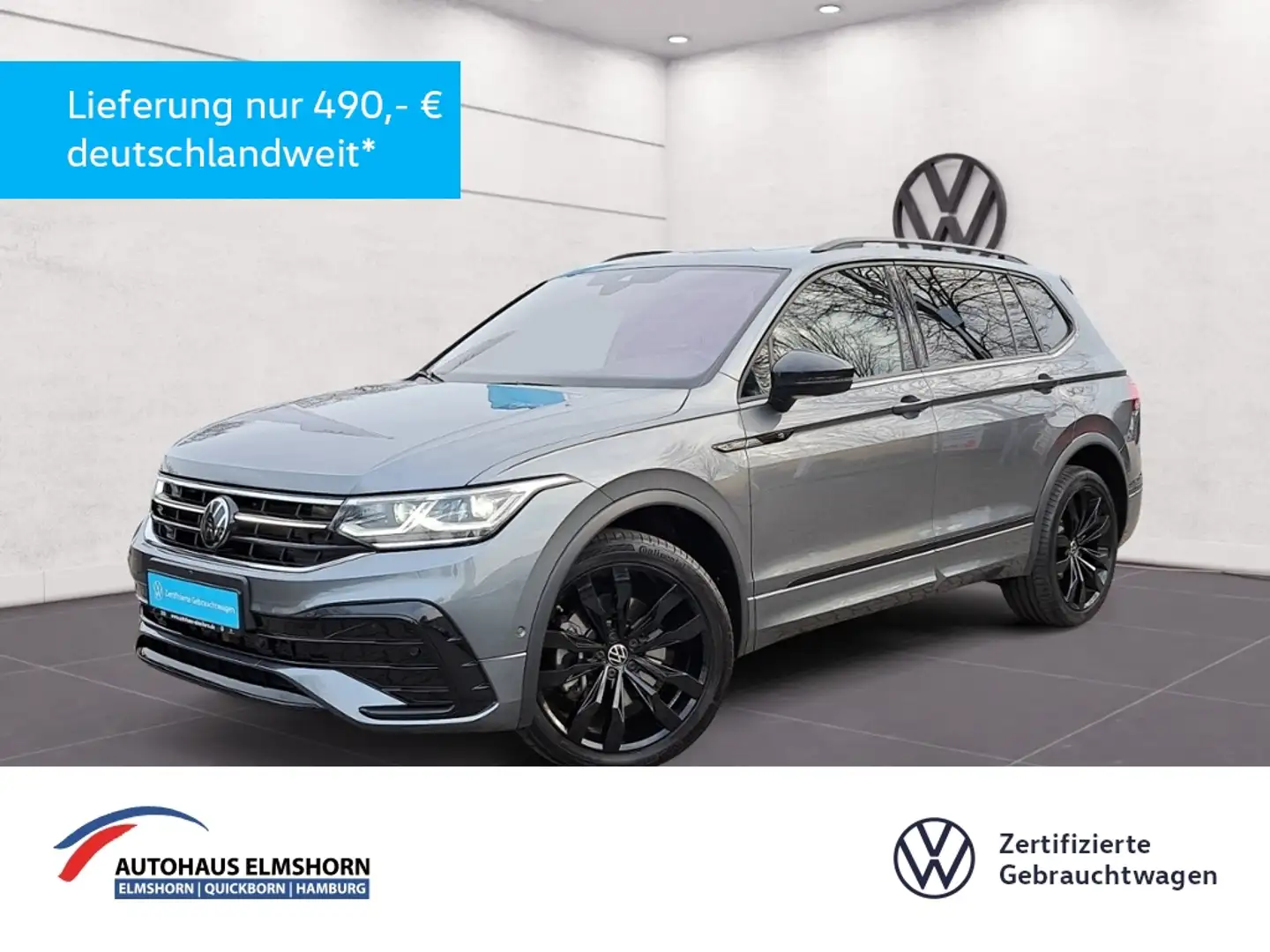 Volkswagen Tiguan Allspace R-Line 2.0 TDI 4Motion DSG 7-SITZ AHK PANO STANDH Grau - 1