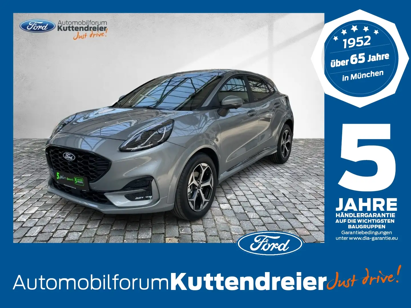 Ford Puma ST-Line 1.0 NAV*IACC*360°*BLIS*SHZ*LED*LHZ Silber - 1