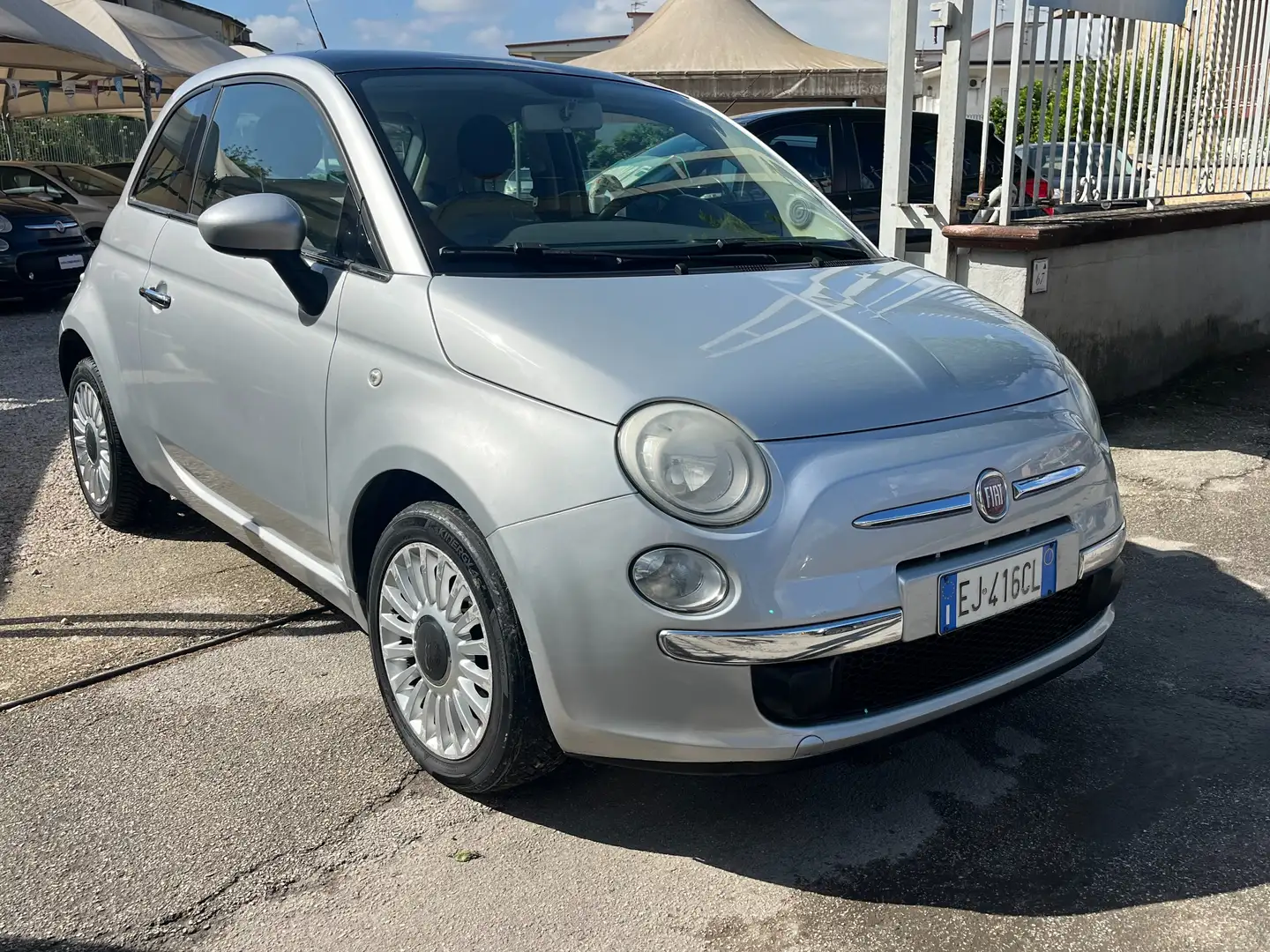 Fiat 500 1200 benzina lounge km certificati unico propriet. Argento - 1