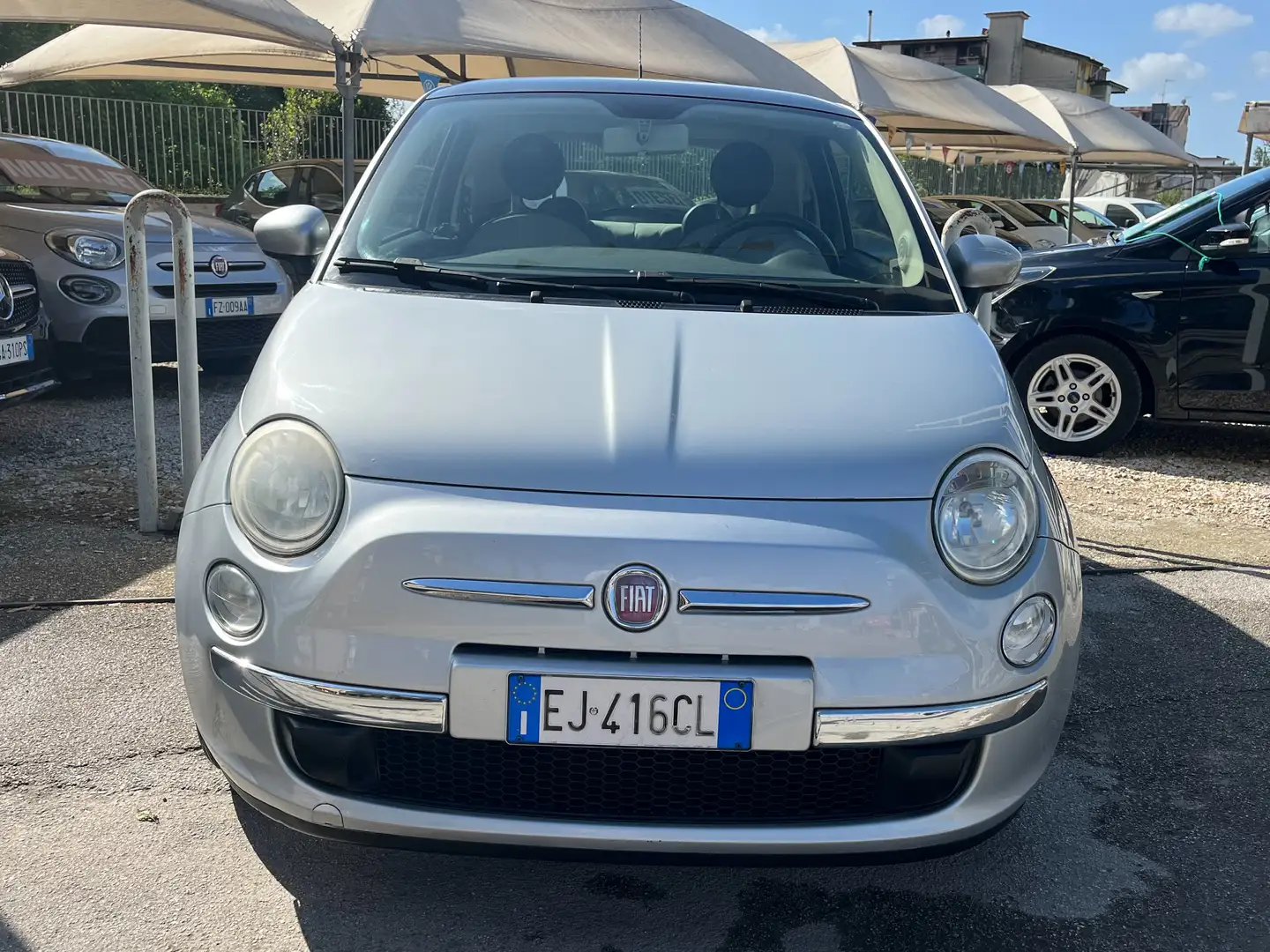 Fiat 500 1200 benzina lounge km certificati unico propriet. Argento - 2