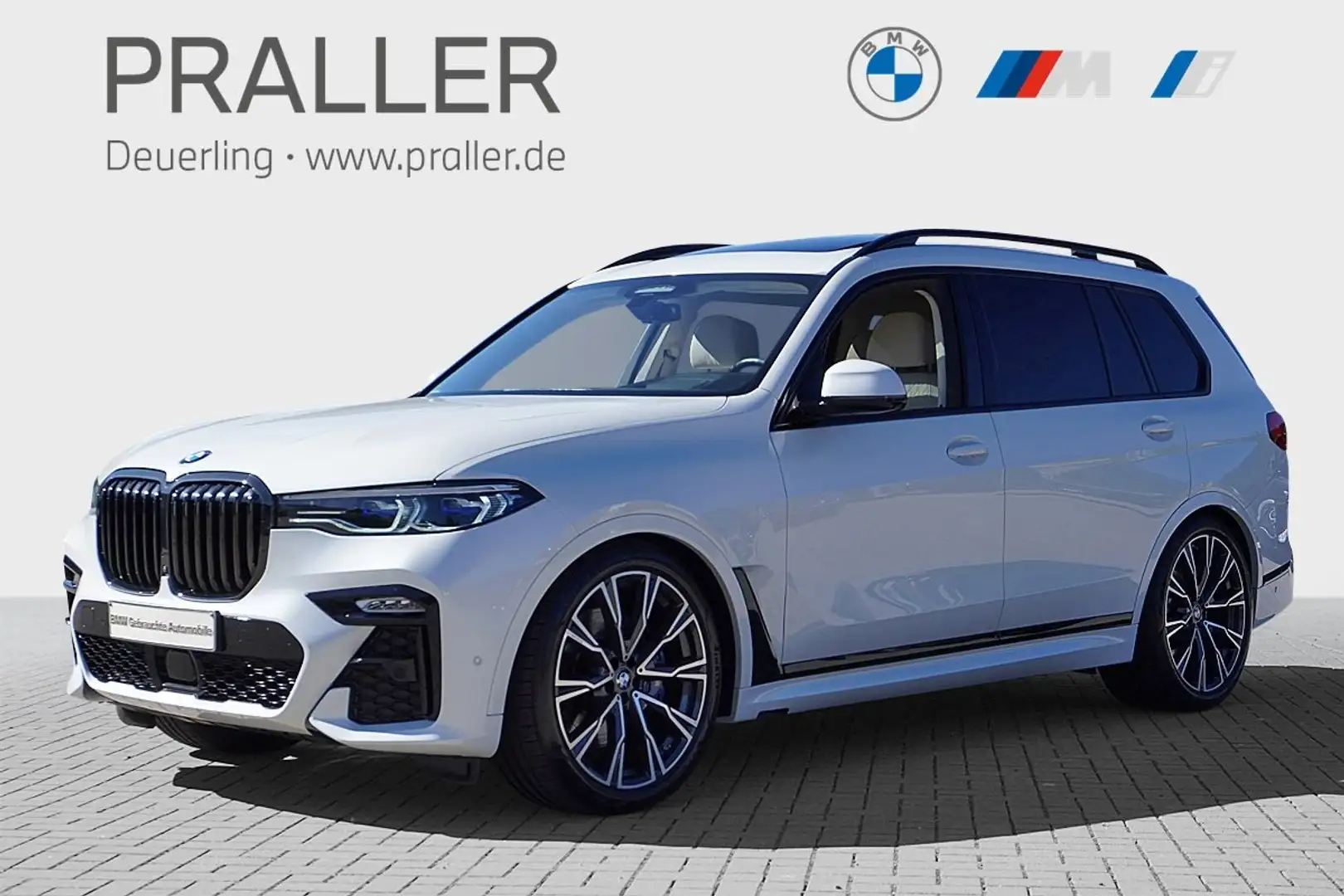 BMW X7 M 50i HeadUp Laser AHK SkyLounge Aktivlenkung 6-Sitz Blanc - 1