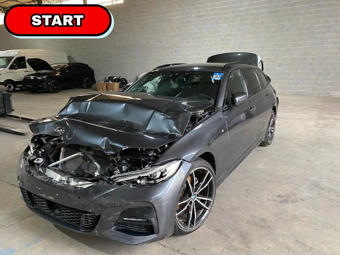 BMW 320 320d Touring mhev 48V xdrive Msport auto Grigio - 1