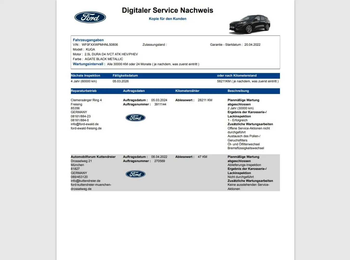 Ford Kuga PHEV ST-Line X Glasdach Leder Voll-LED Navi Noir - 2
