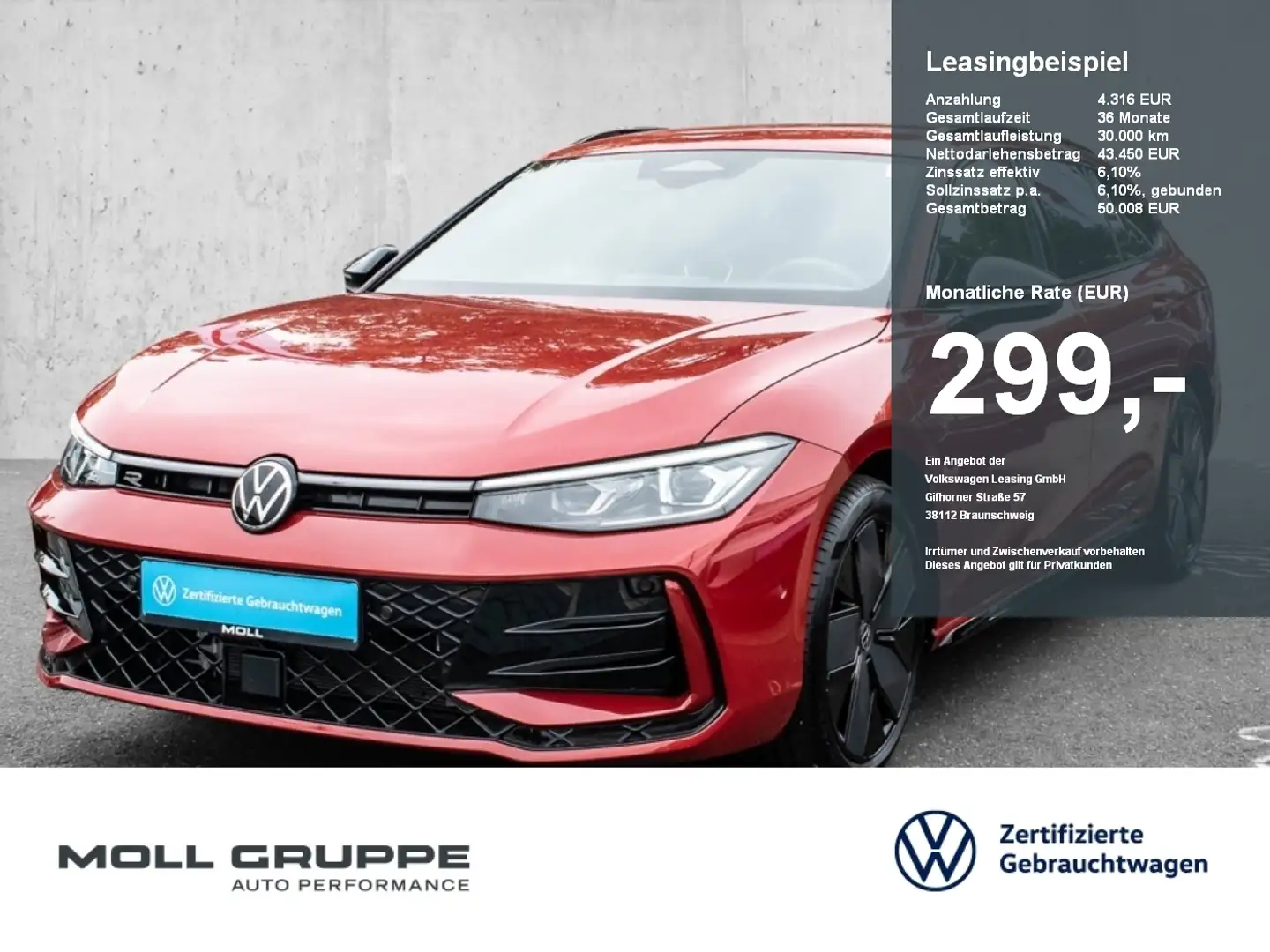 Volkswagen Passat 1.5 eHybrid DSG R-Line ACC AHK AUT FLA LM Rot - 1