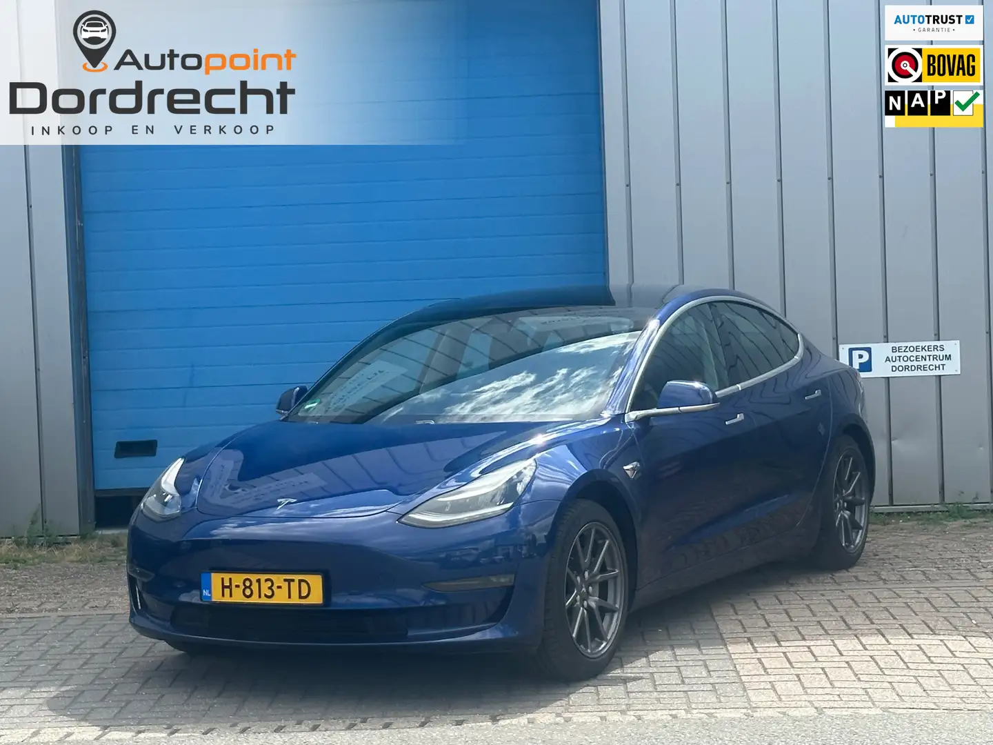 Tesla Model 3 Long Range AWD 75 kWh TREKHAAK SOH 86% Blauw - 1