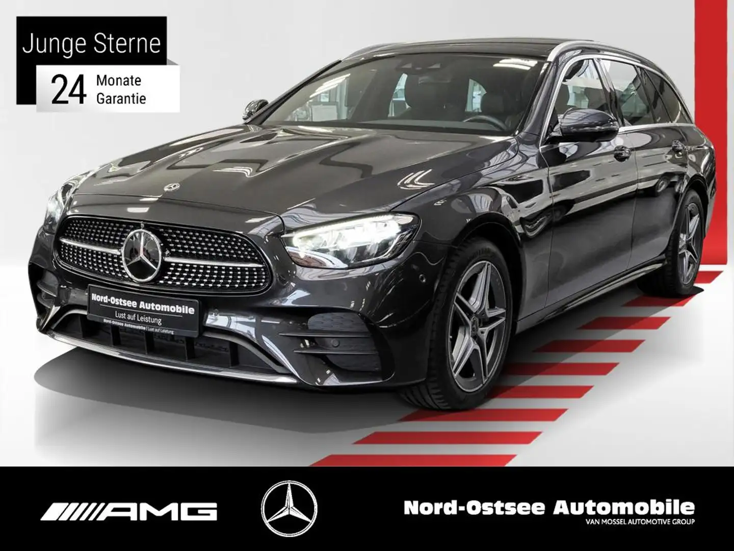 Mercedes-Benz E 300 de T AMG HUD AHK PANO DISTRO+ 360° LED SHZ Grau - 1