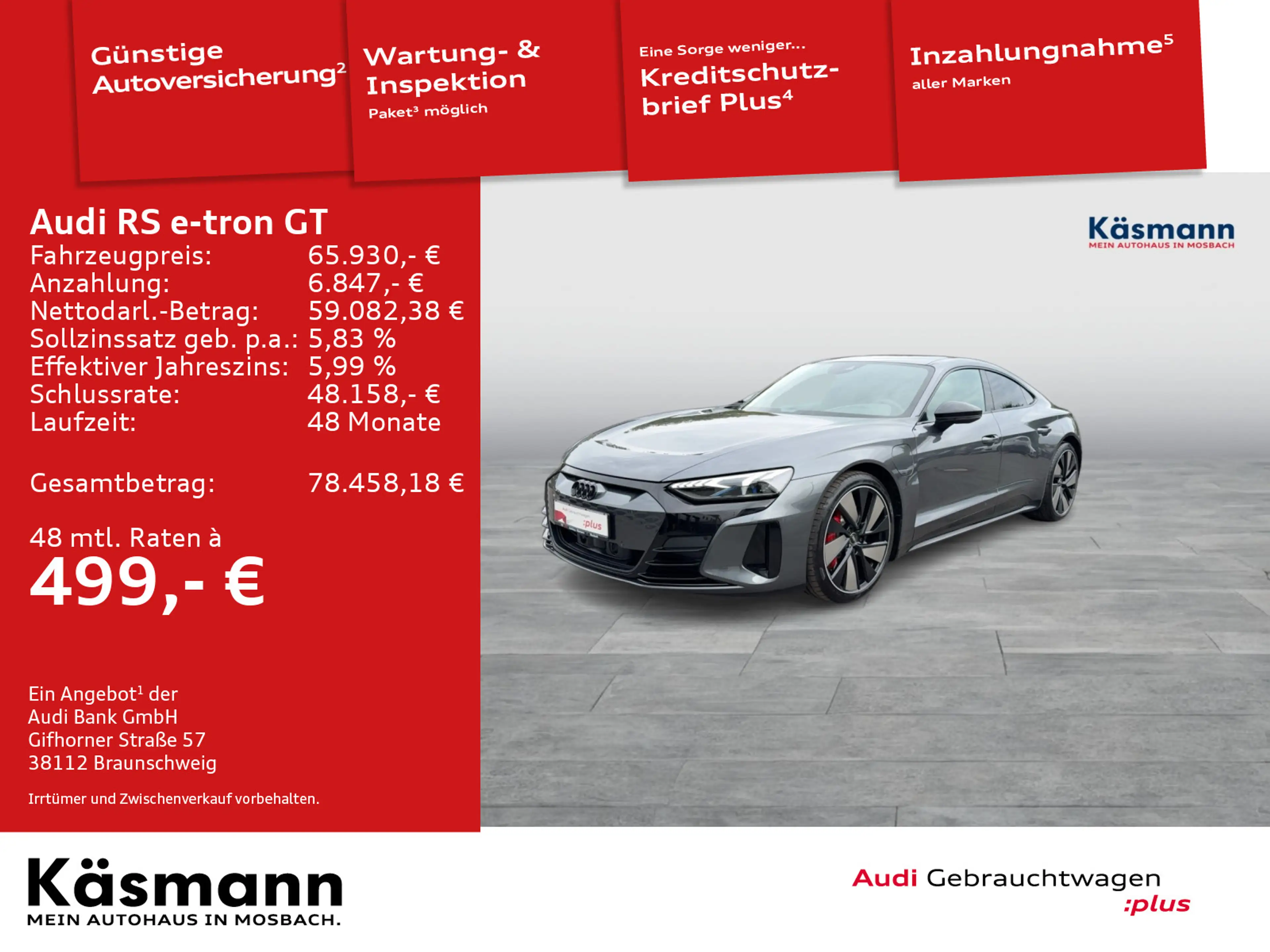 Audi RS e-tron GT quattro MATRIX KAM LUFT PANO SHZ — photo 2