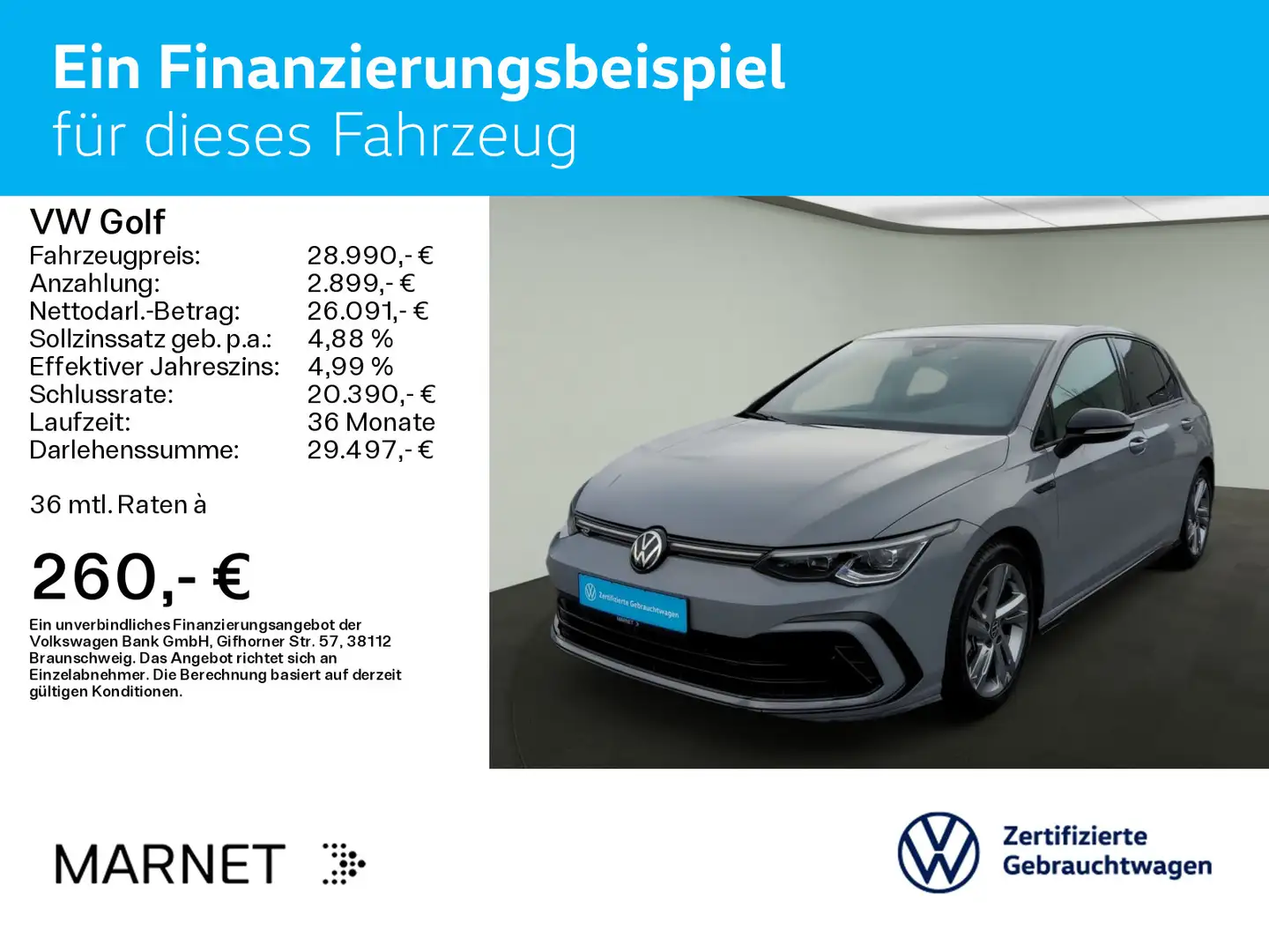 Volkswagen Golf VIII 1.5 eTSI R-Line DSG *Kamera*Navi* Gris - 2