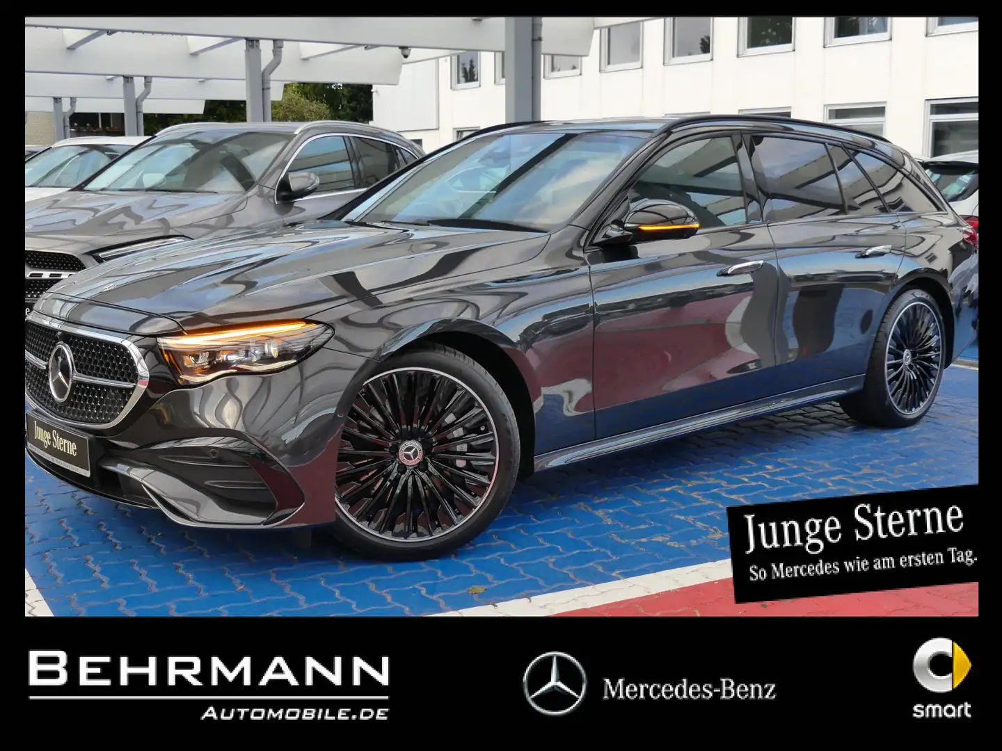Mercedes-Benz E 220 E 220d AMG T-Modell 360°+Distronic+AHK+Burmester Gris - 1