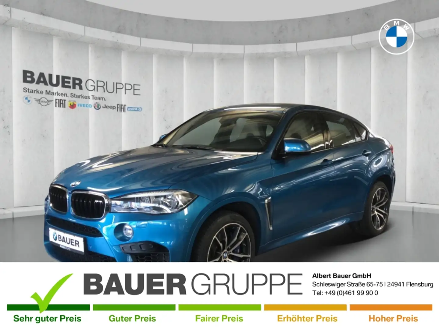 BMW X6 M HUD Std-Hzg Softclose Schiebedach RFK Adapt LED Na Blau - 1