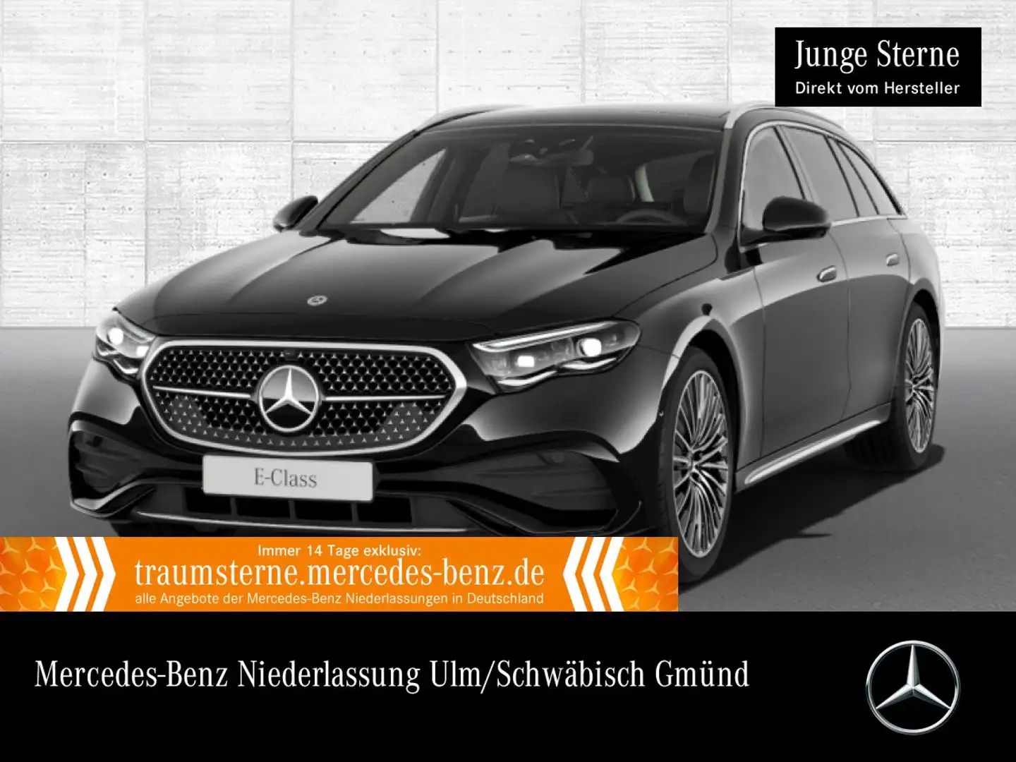 Mercedes-Benz E 220 d T AMG Fahrass 360° Pano Distr. AHK PTS 9G Schwarz - 1