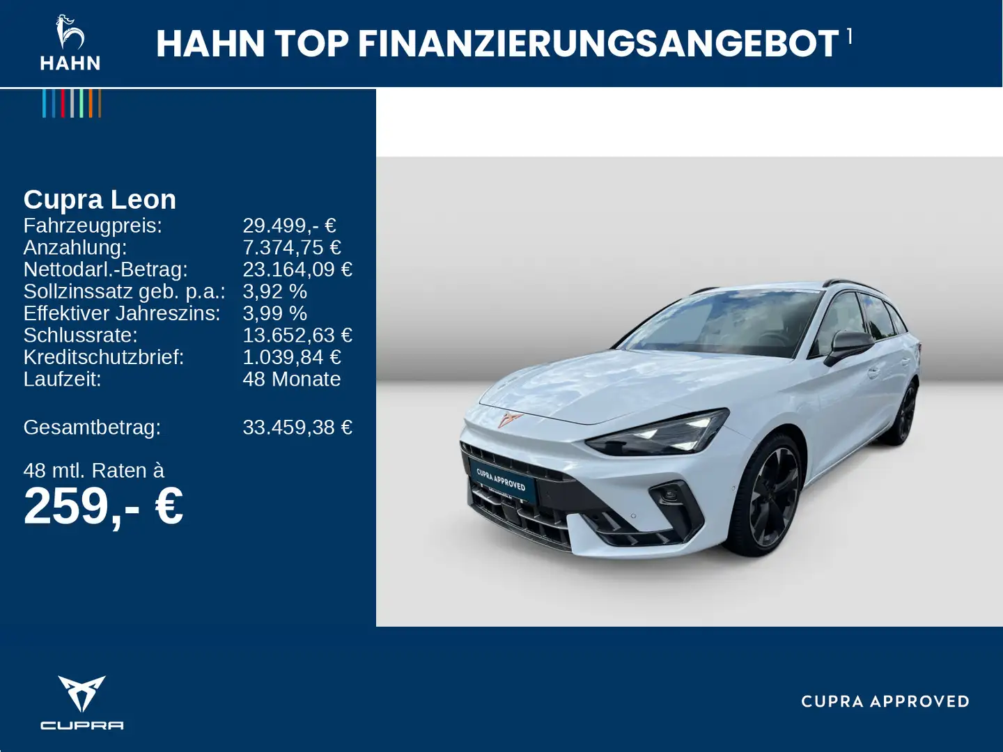 CUPRA Leon Sportstourer 1.5eTSI DSG LED Navi Parklenk Weiß - 2